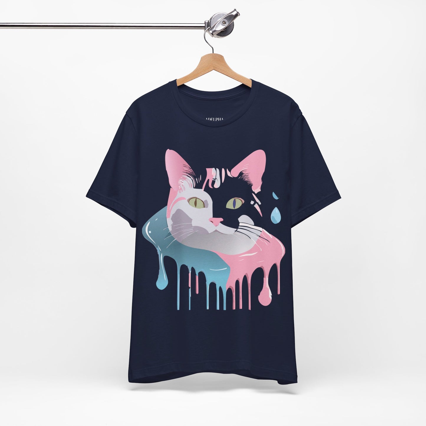 Natural Cotton Tee Shirt with Cat Printify