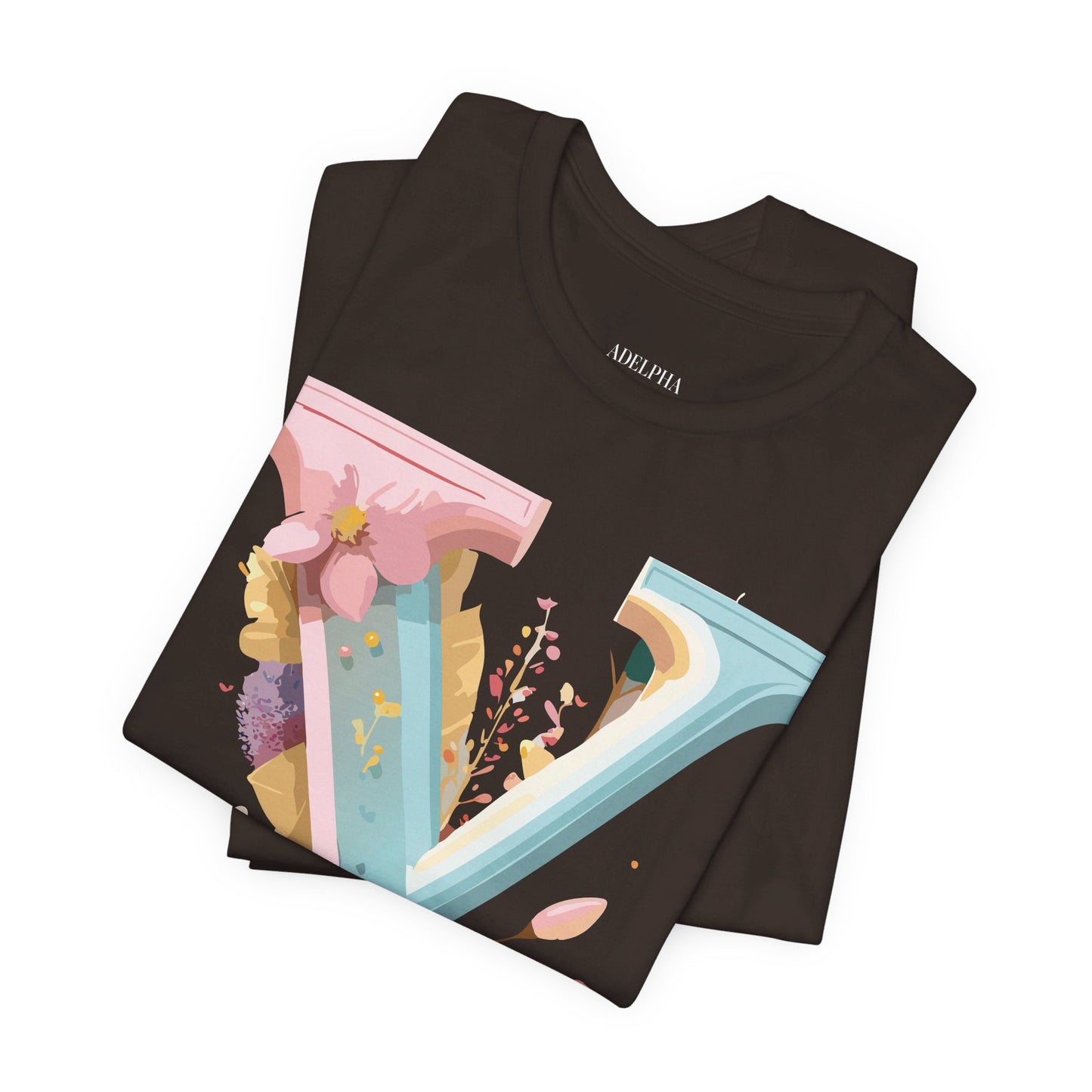 Natural Cotton Tee Shirt - Letters Collection - Y Printify