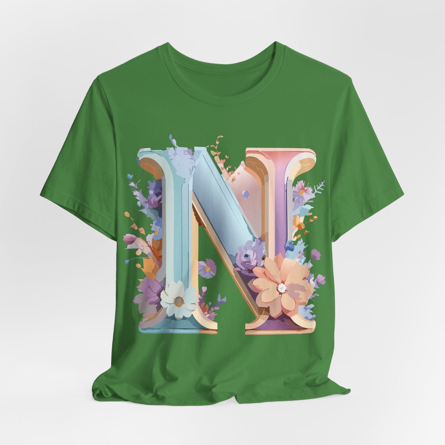 Natural Cotton Tee Shirt - Letters Collection - N Printify
