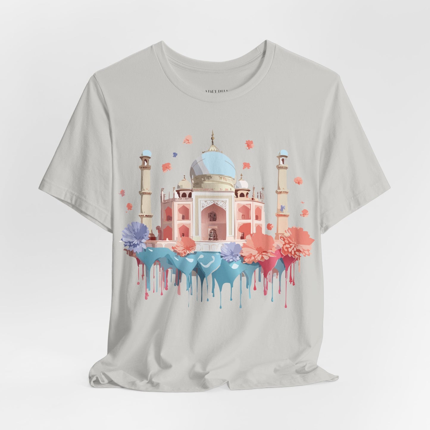 Natural Cotton Tee Shirt - Taj Mahal, India Printify