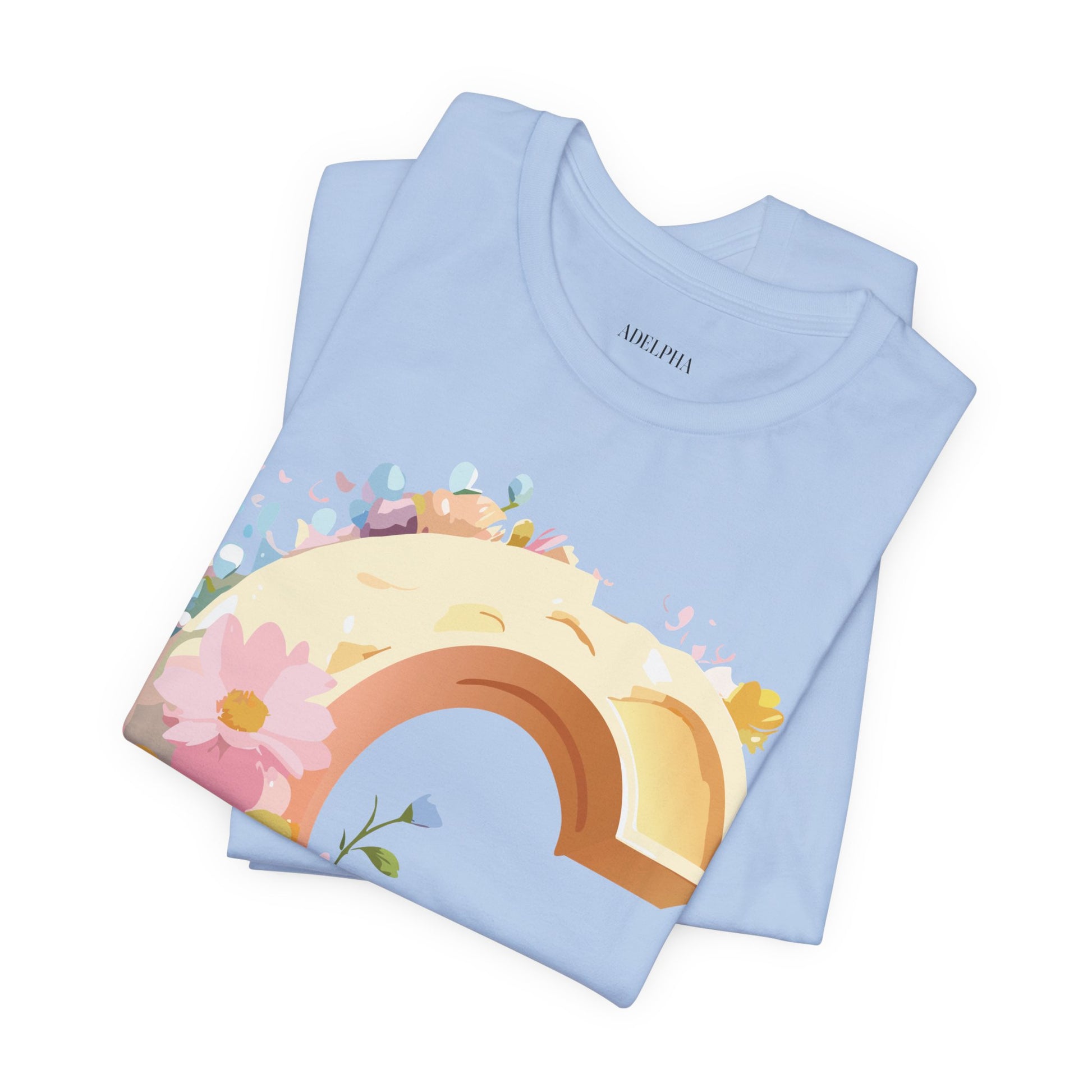 Natural Cotton Tee Shirt - Letters Collection - C Printify