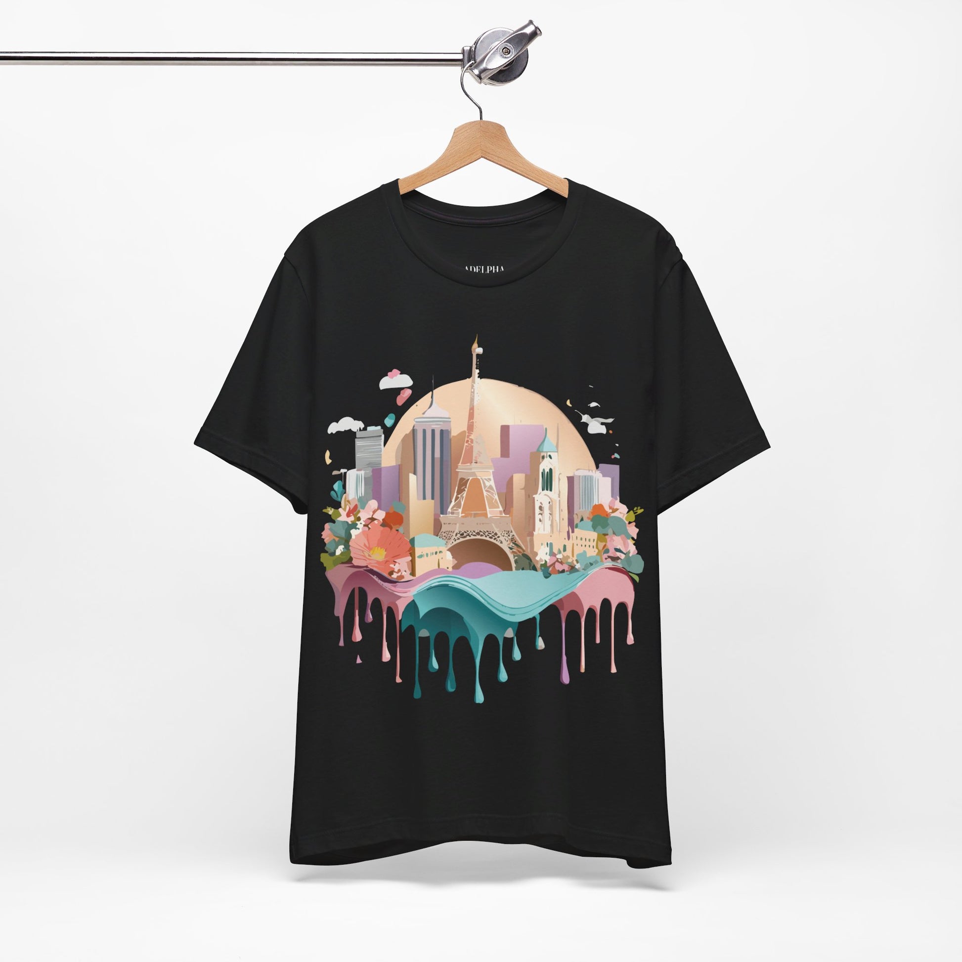 Natural Cotton Tee Shirt - Beautiful Places Collection - Paris Printify