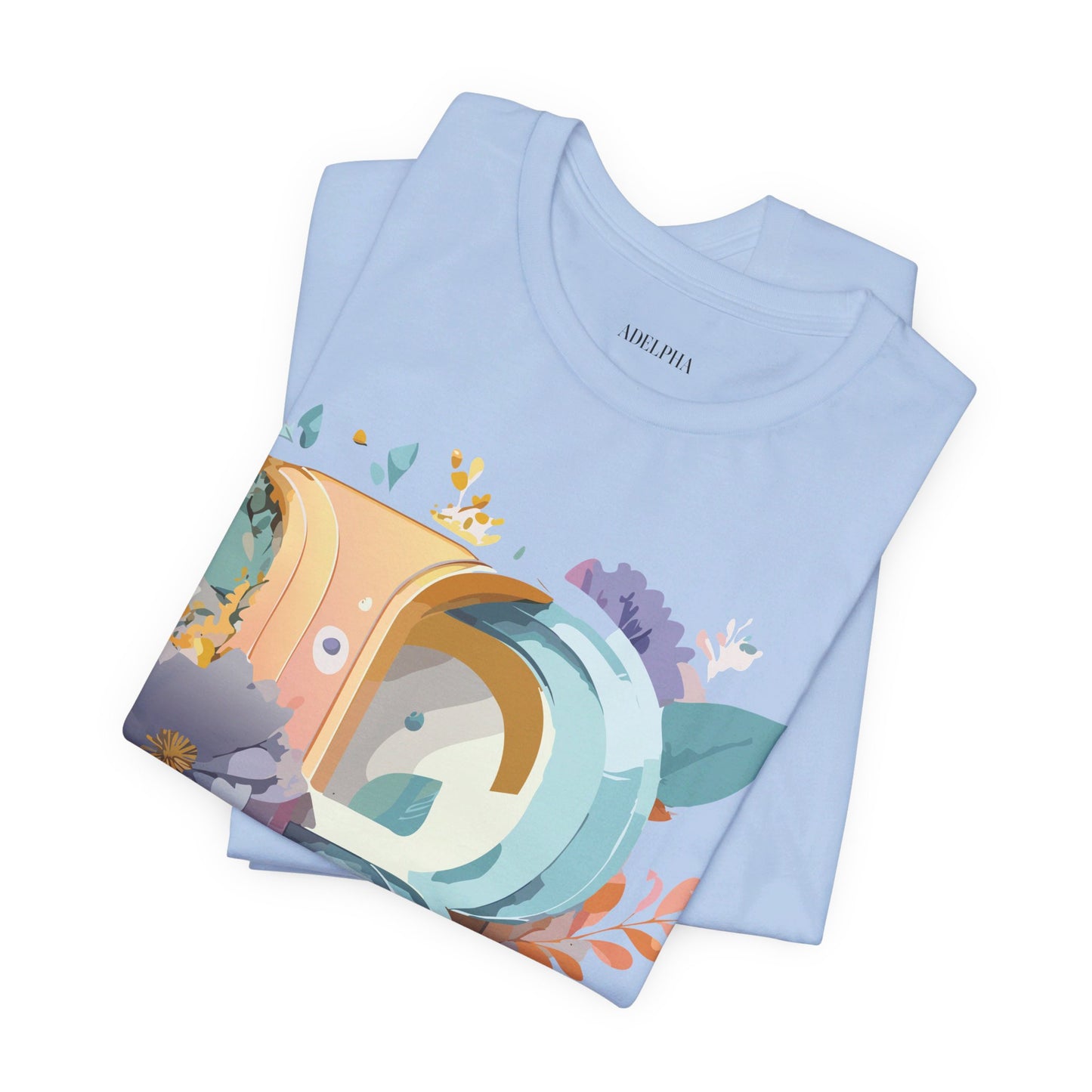 Natural Cotton Tee Shirt - Letters Collection - R Printify