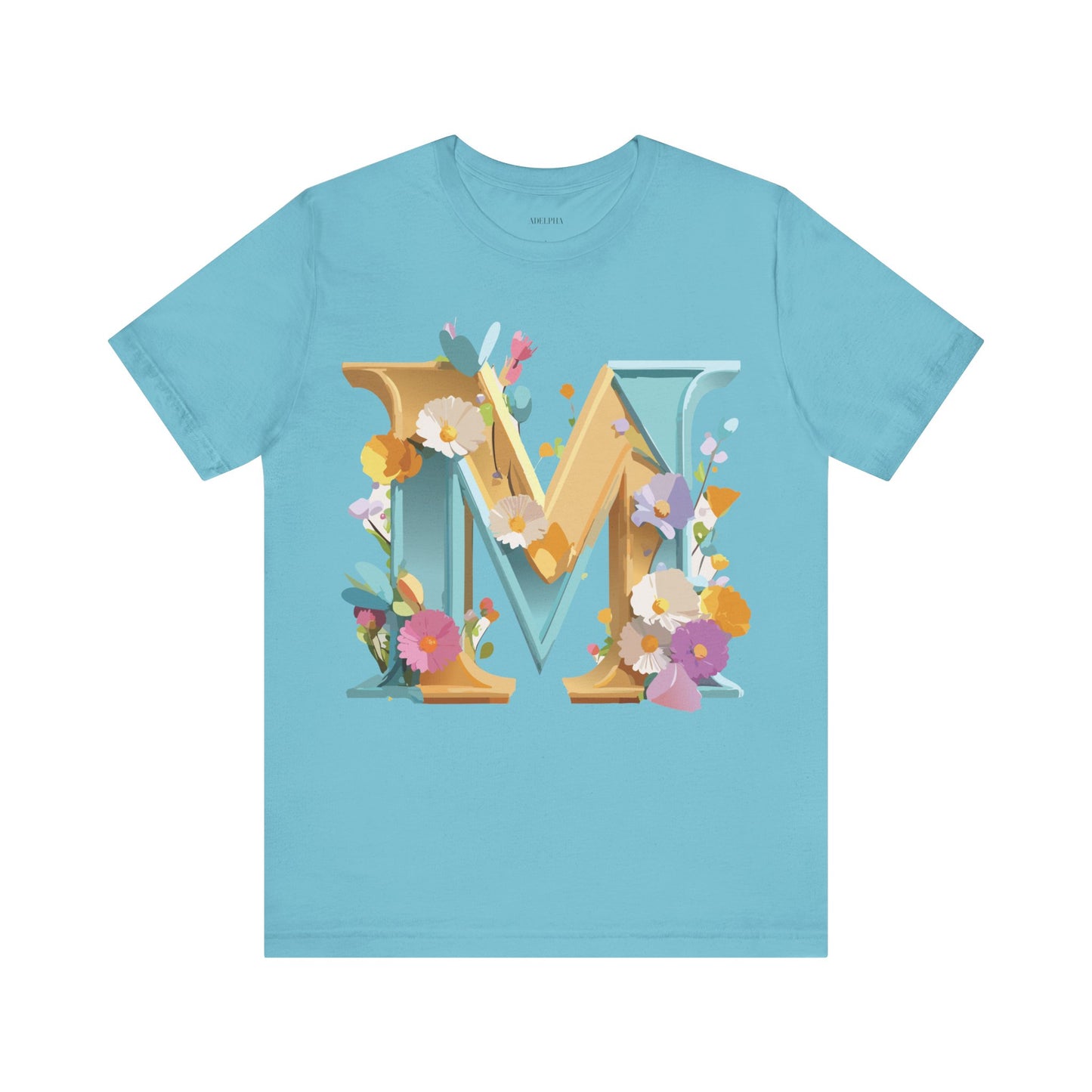 Natural Cotton Tee Shirt - Letters Collection - M Printify