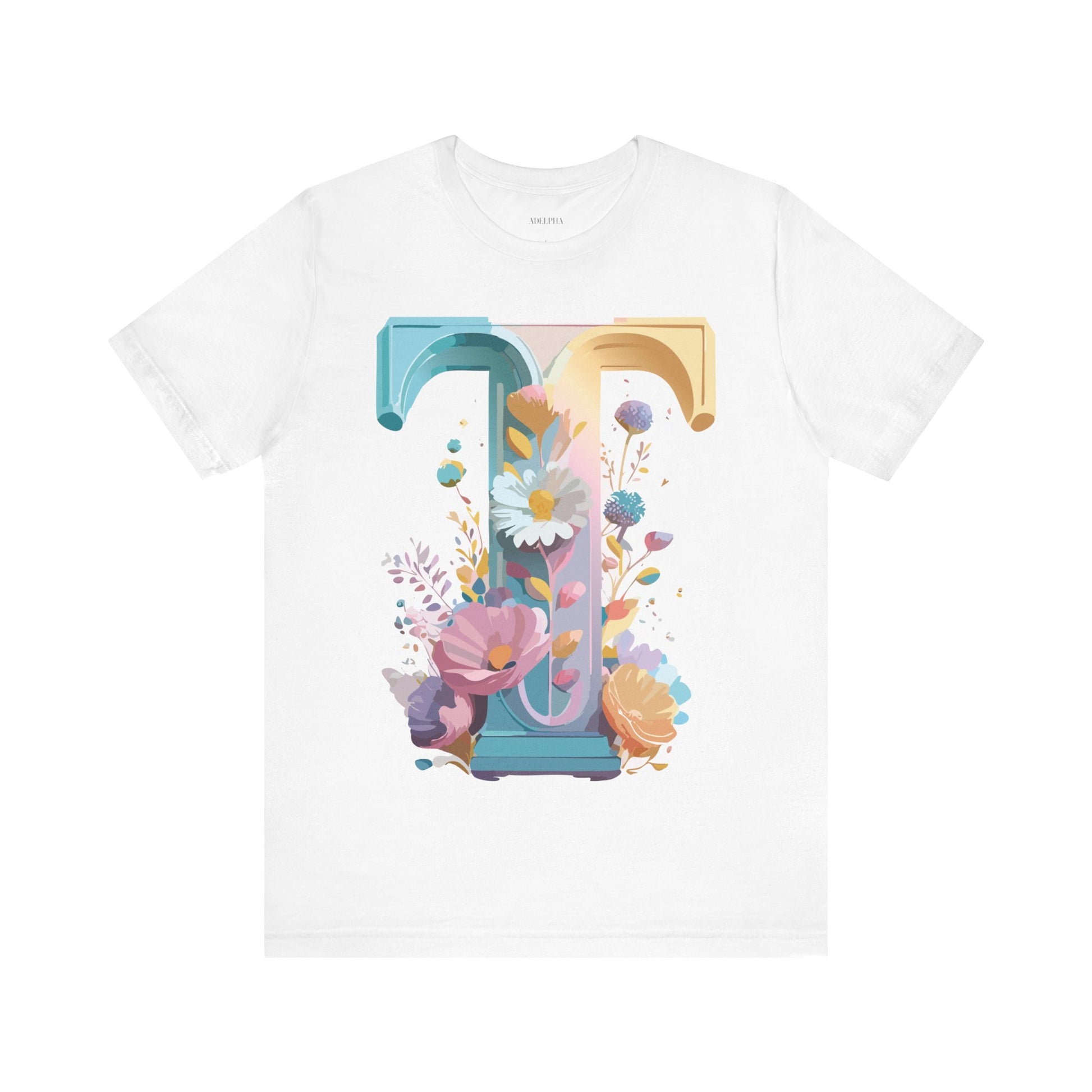 Natural Cotton Tee Shirt - Letters Collection - T Printify