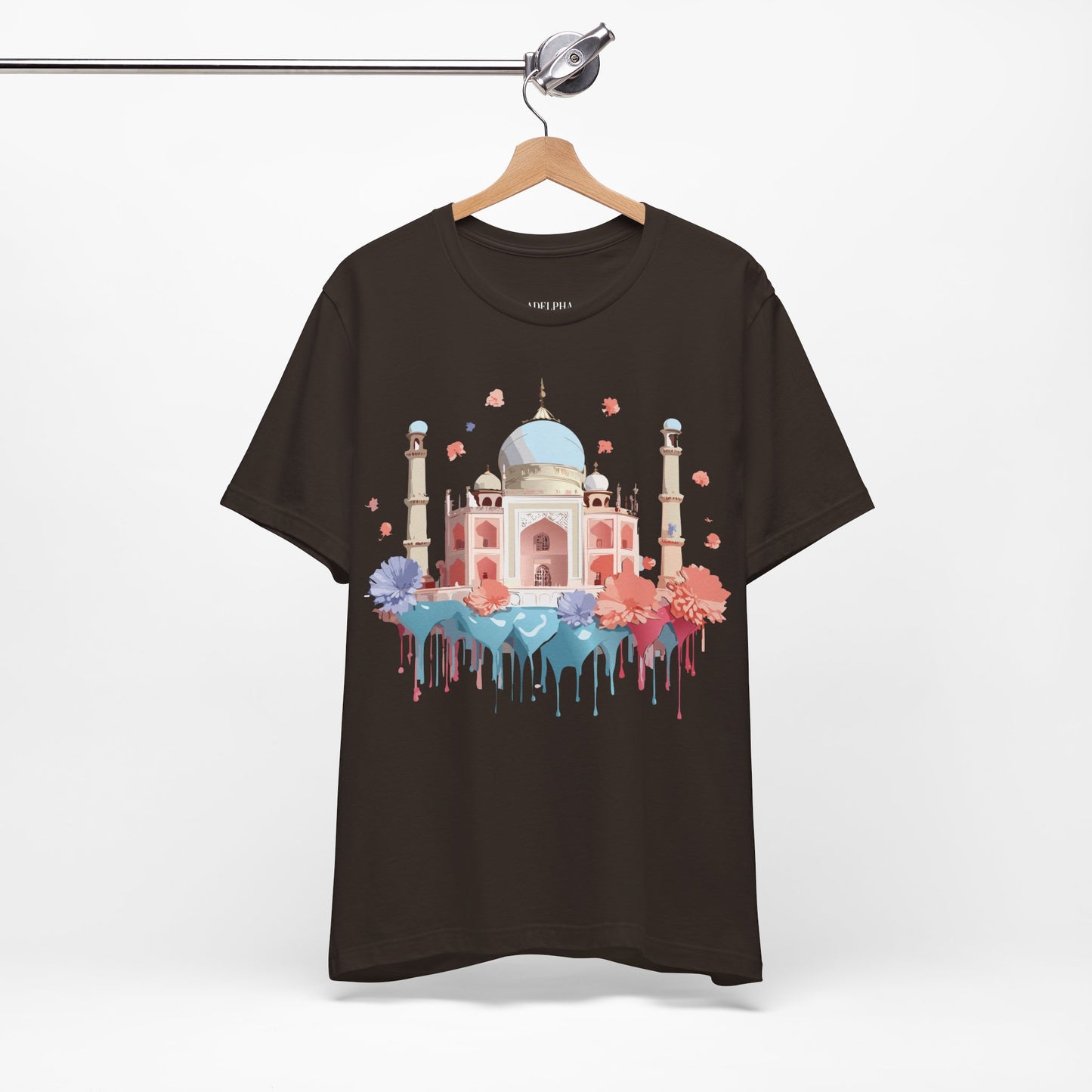 Natural Cotton Tee Shirt - Taj Mahal, India Printify