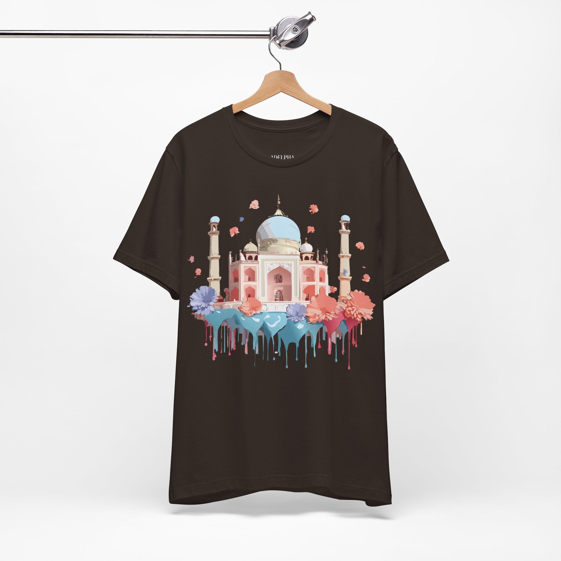 Natural Cotton Tee Shirt - Taj Mahal, India Printify