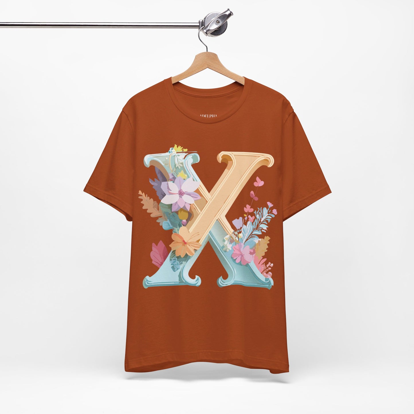 Natural Cotton Tee Shirt - Letters Collection - X Printify