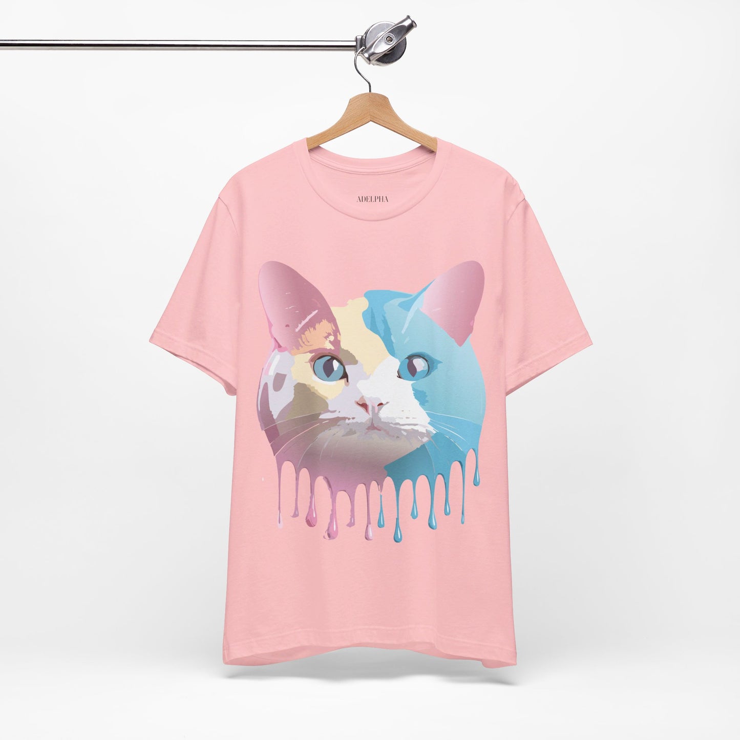 Natural Cotton Tee Shirt with Cat Printify
