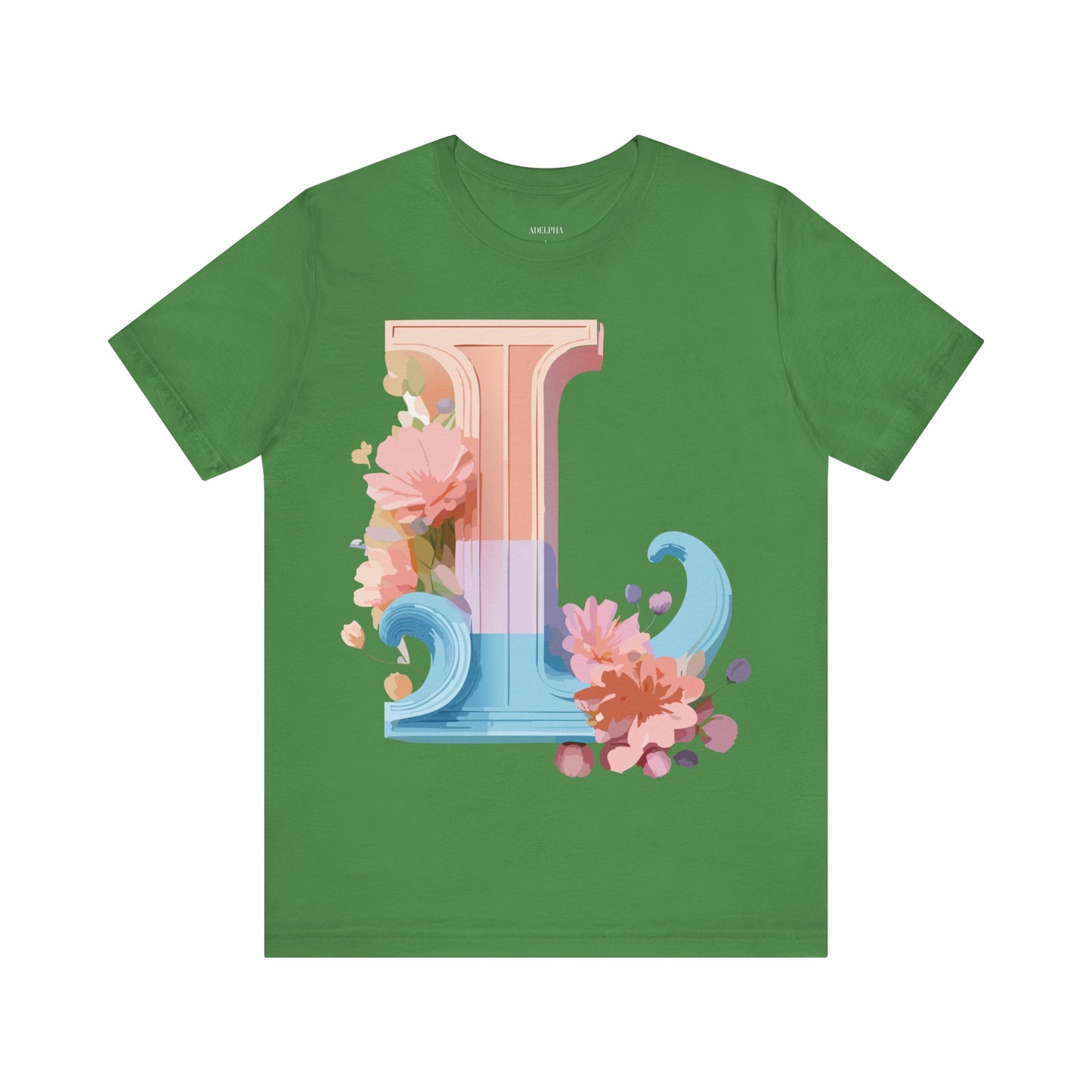 Natural Cotton Tee Shirt - Letters Collection - L Printify