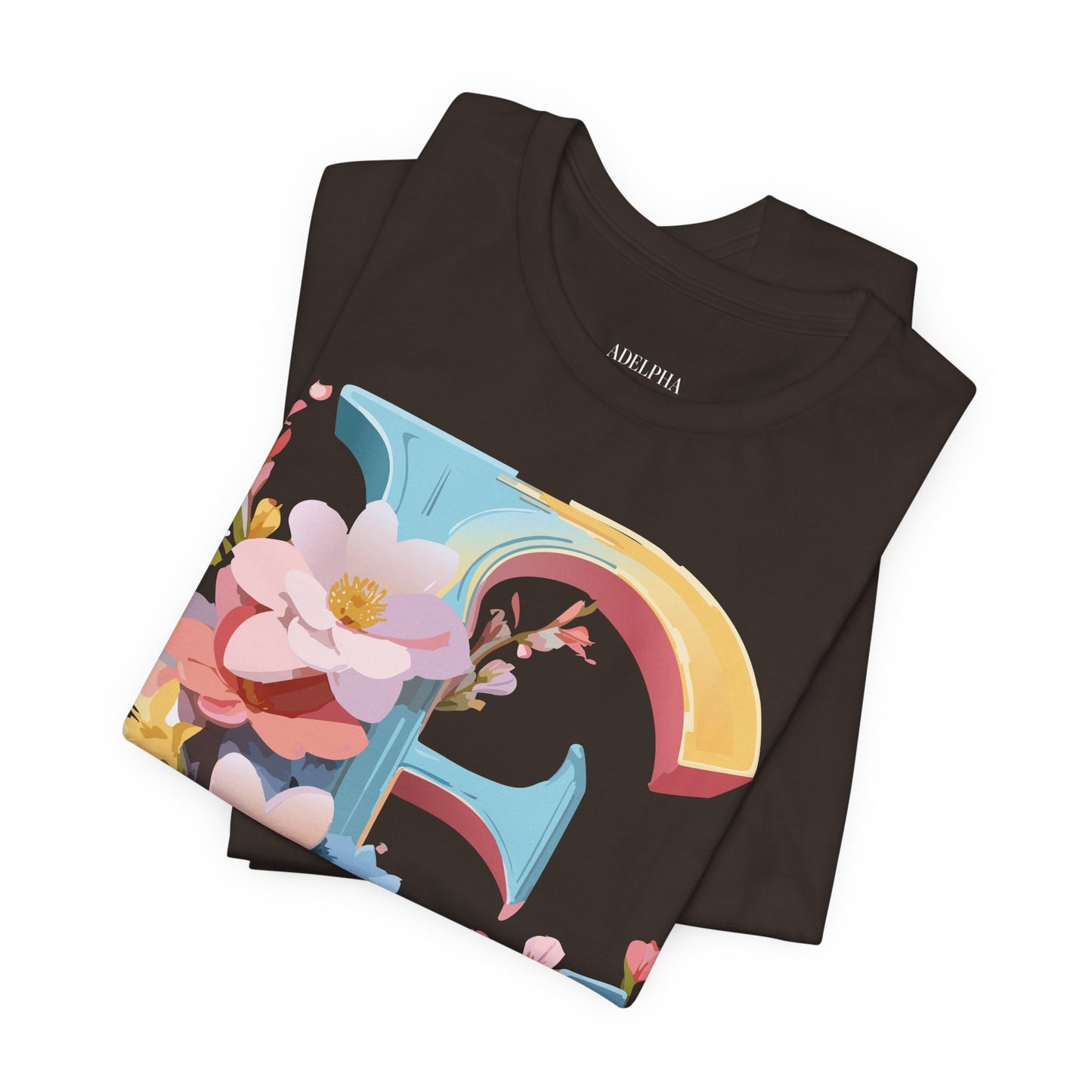 Natural Cotton Tee Shirt - Letters Collection - E Printify