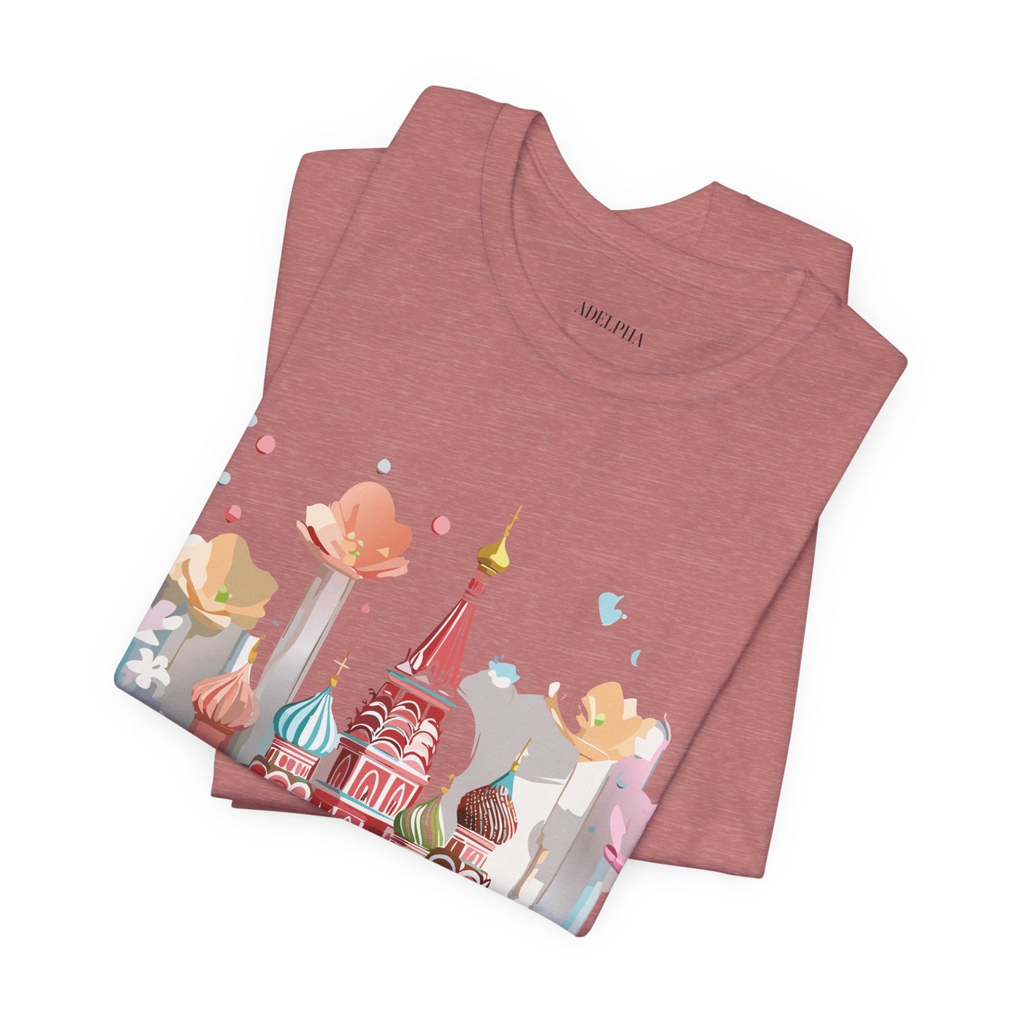 Natural Cotton Tee Shirt - Beautiful Places Collection - Moscow Printify