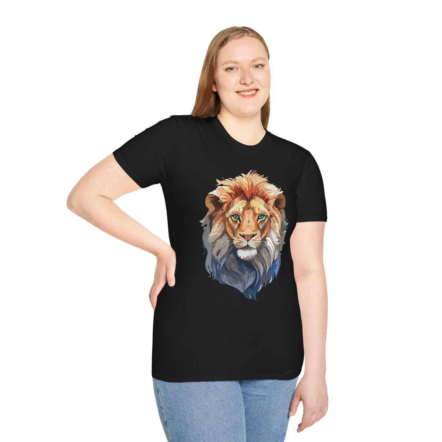Lion Shirt, Shirt with Lion, Floral Lion Tee, Shirt with Animals