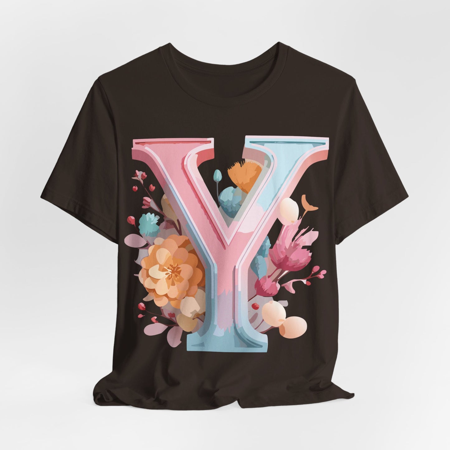 Natural Cotton Tee Shirt - Letters Collection - Y Printify