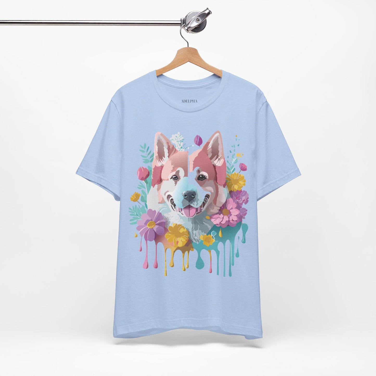 Natural Cotton Tee Shirt with Dog Printify