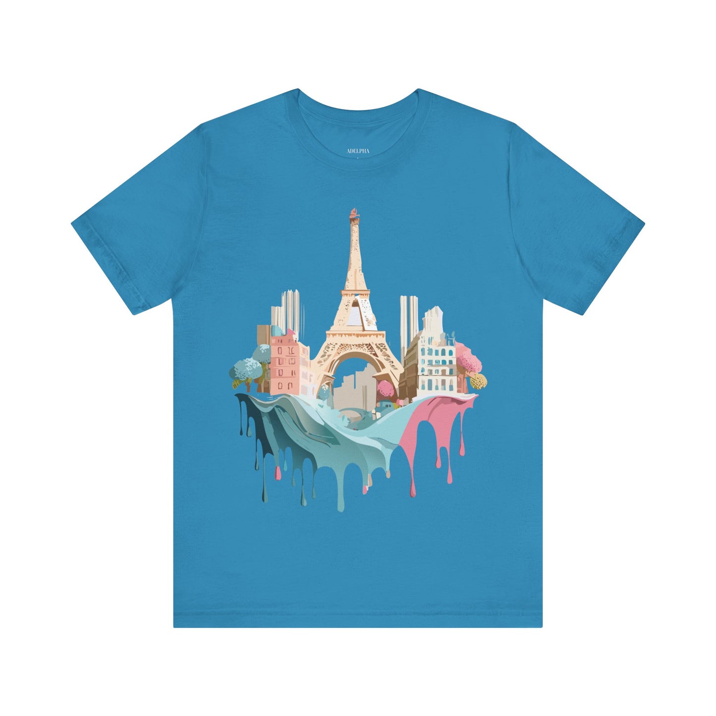 Natural Cotton Tee Shirt - Beautiful Places Collection - Paris Printify