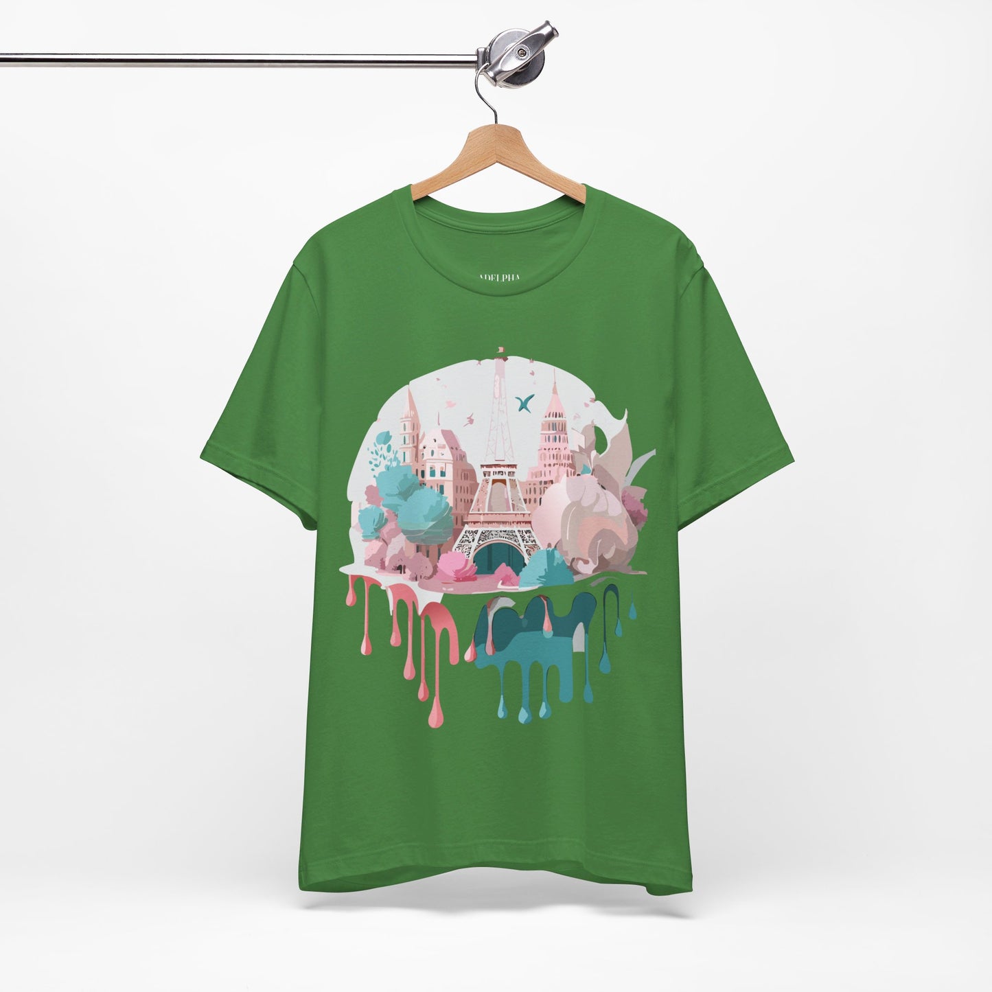Natural Cotton Tee Shirt - Beautiful Places Collection - Paris Printify
