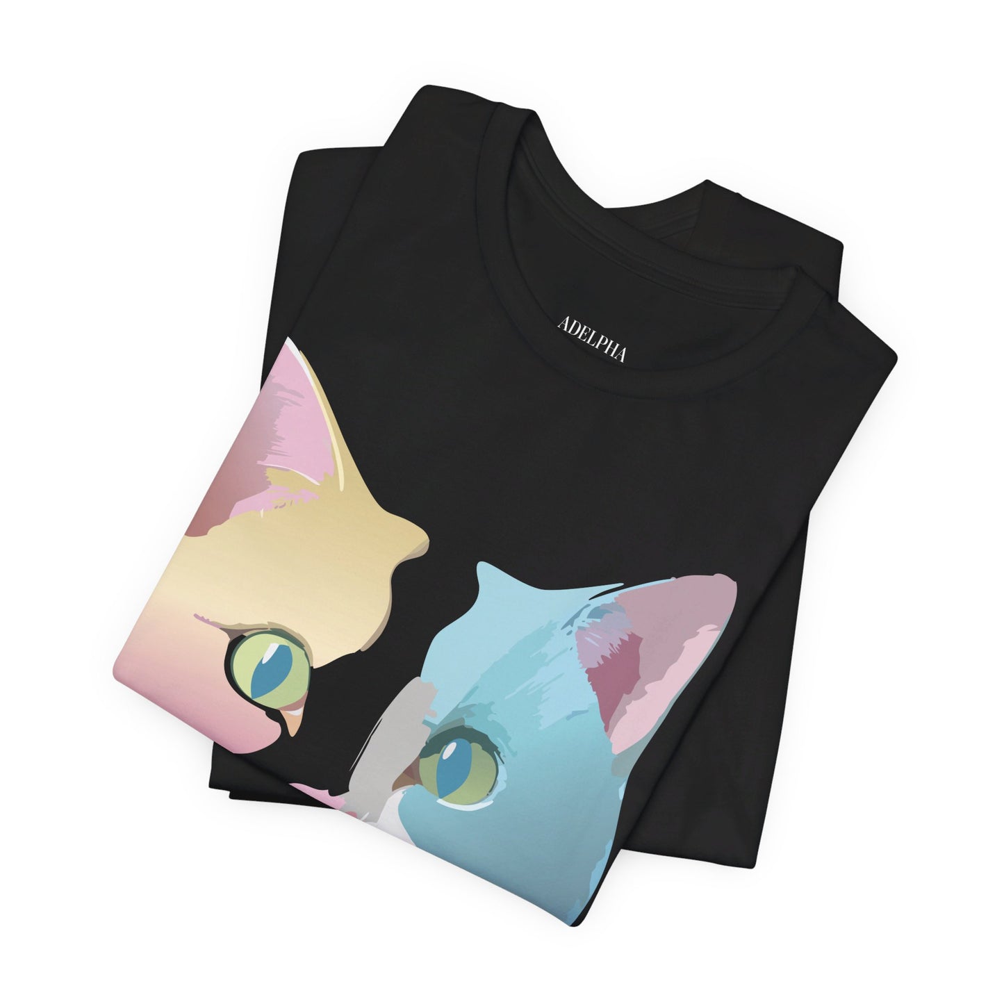 Natural Cotton Tee Shirt with Cat Printify