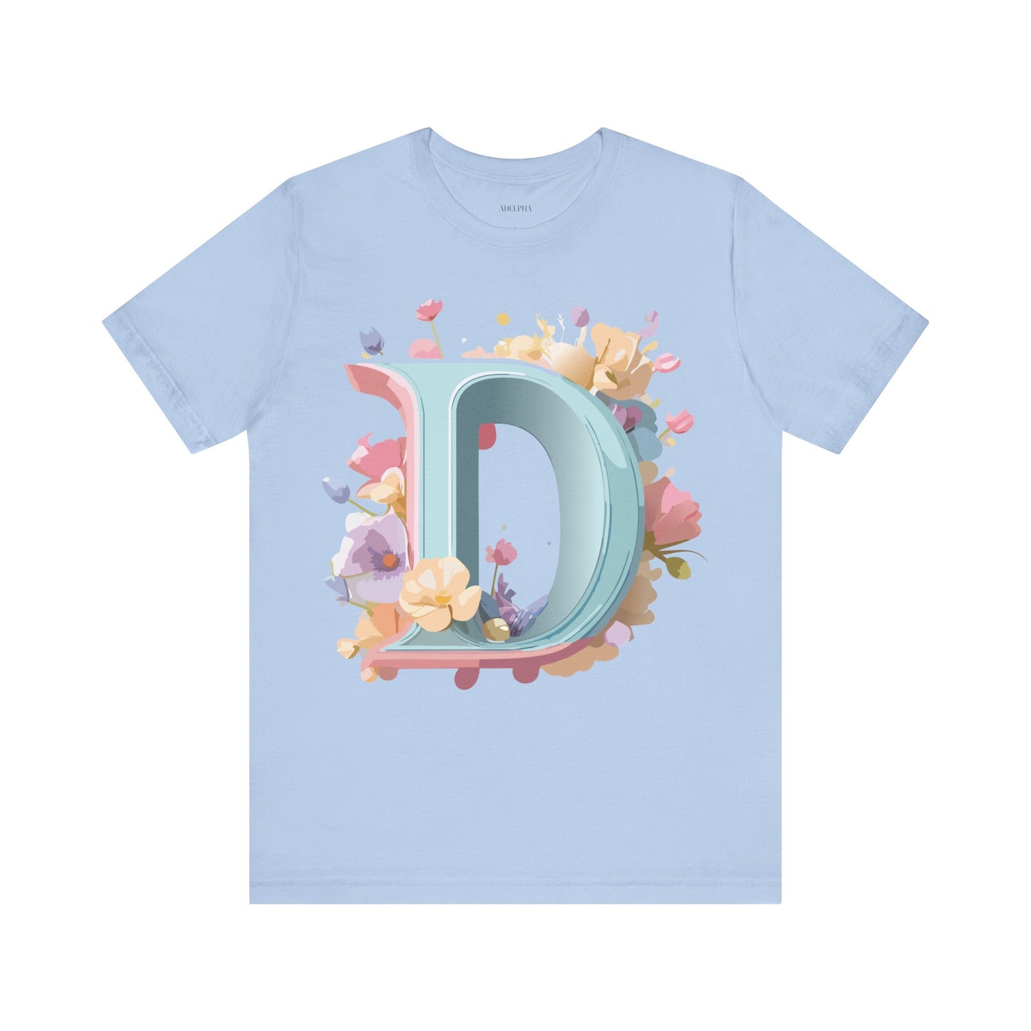 Natural Cotton Tee Shirt - Letters Collection - D Printify