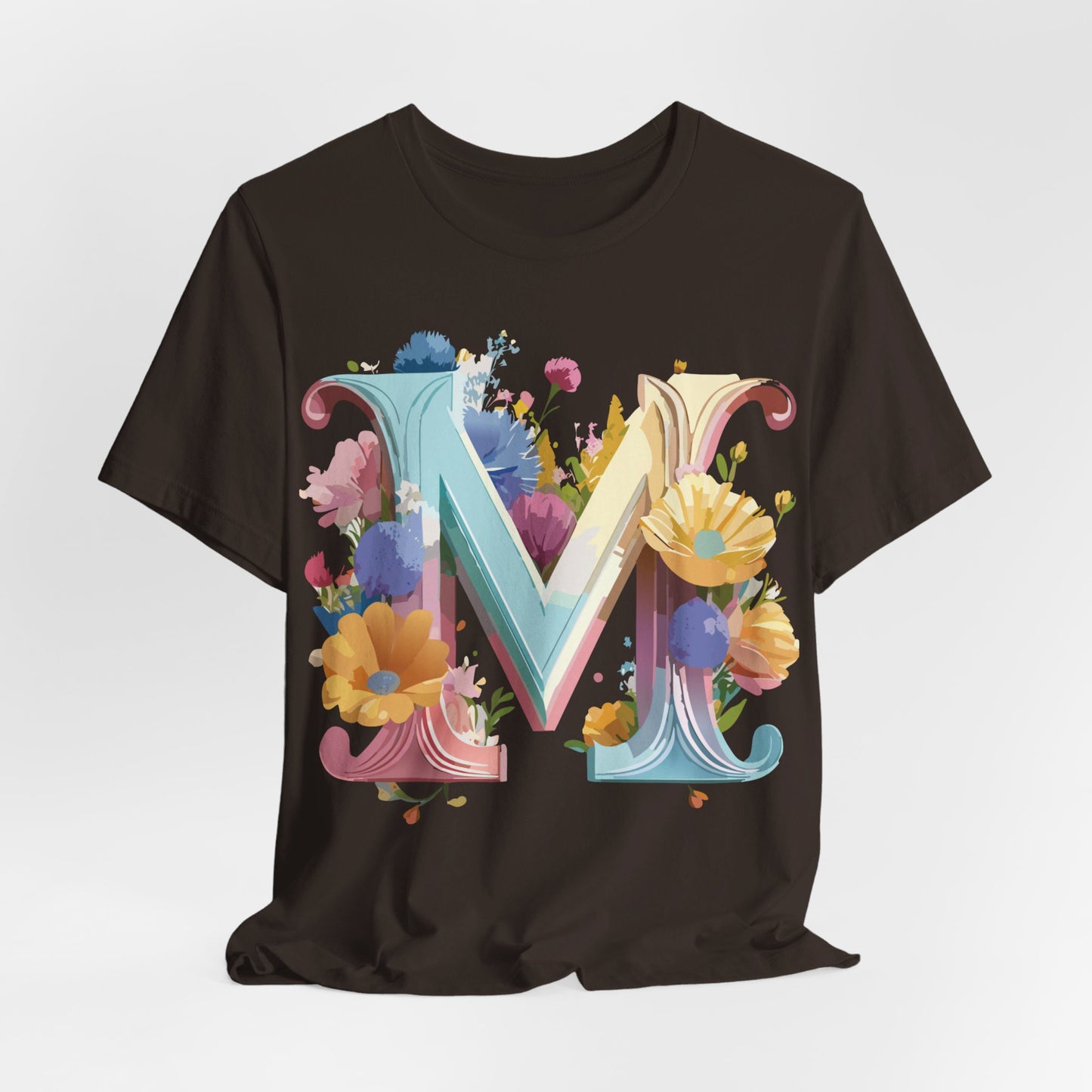 Natural Cotton Tee Shirt - Letters Collection - M Printify