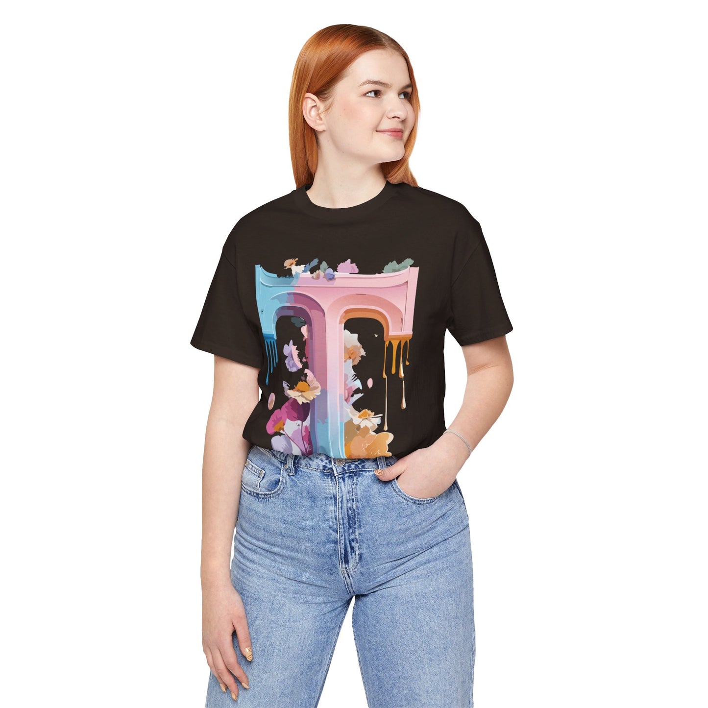 Natural Cotton Tee Shirt - Letters Collection - T Printify