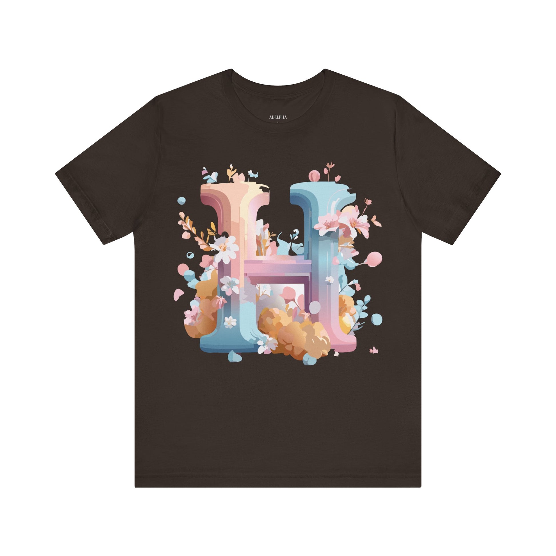 Natural Cotton Tee Shirt - Letters Collection - H Printify