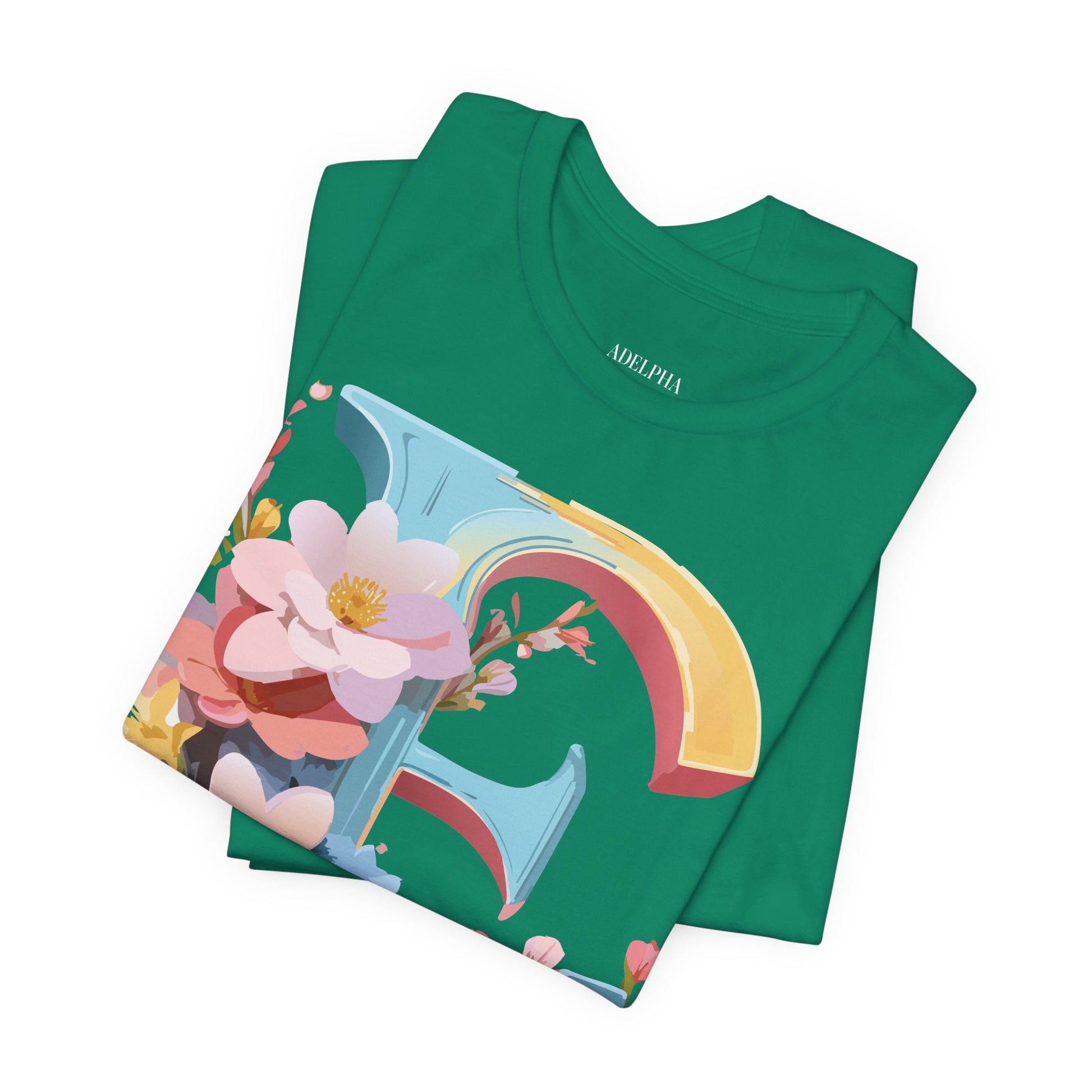 Natural Cotton Tee Shirt - Letters Collection - E Printify