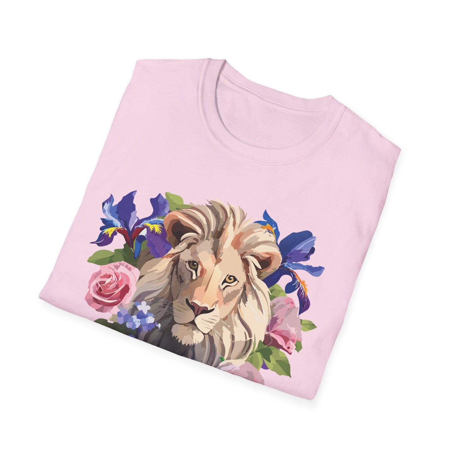 Lion Shirt, Shirt with Lion, Floral Lion Tee, Shirt with Animals