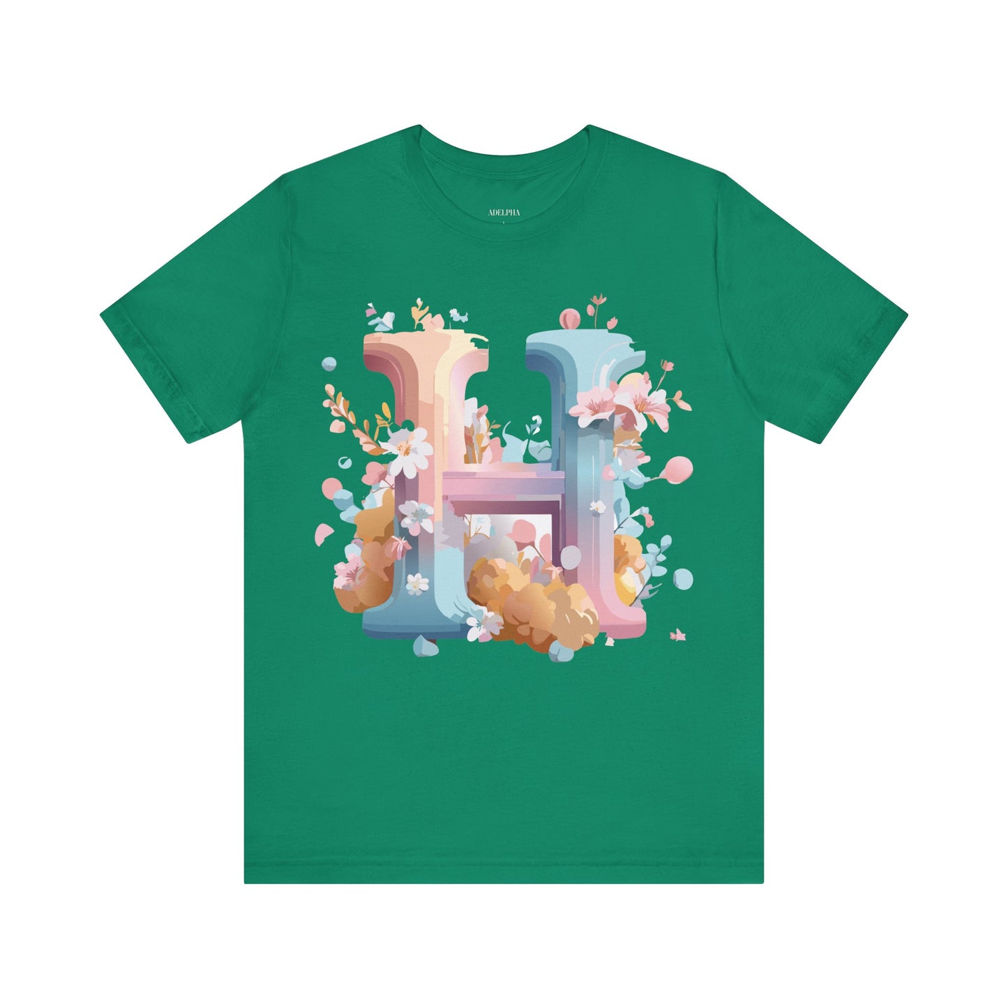 Natural Cotton Tee Shirt - Letters Collection - H Printify