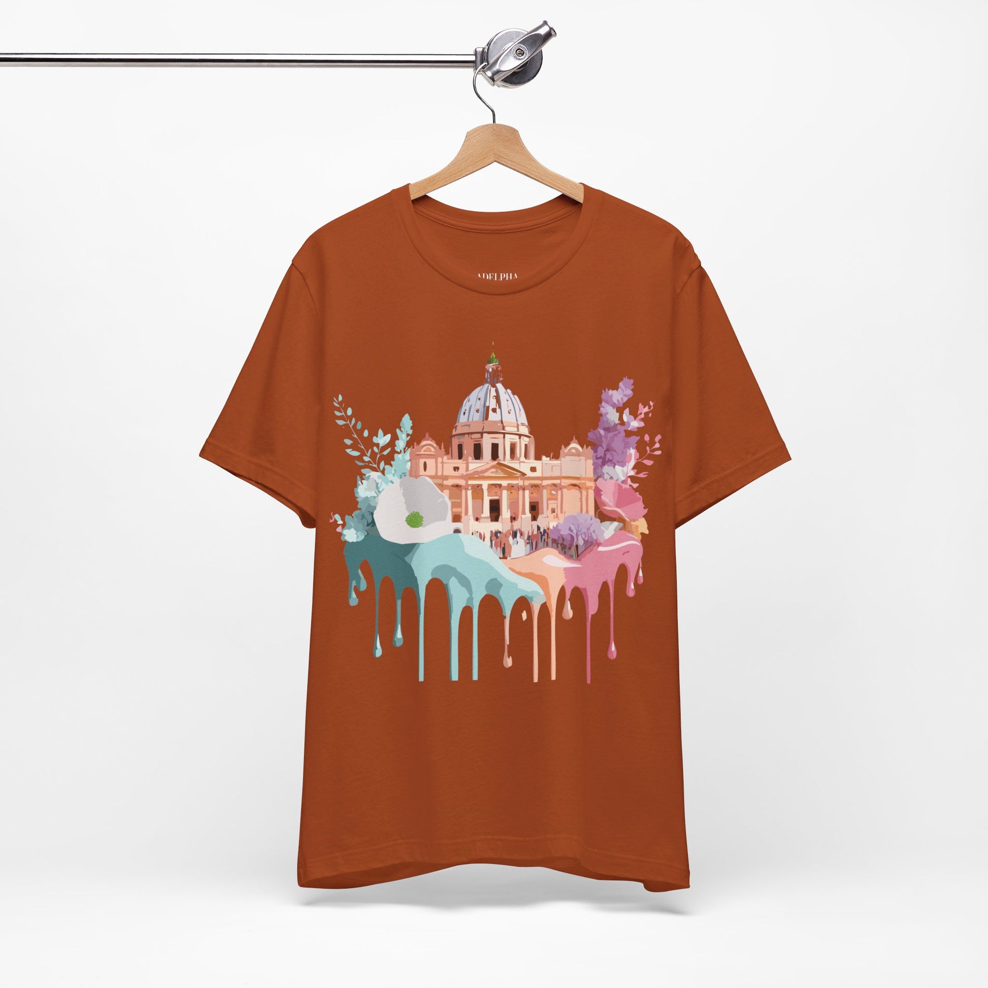 Natural Cotton Tee Shirt - Beautiful Places Collection - Rome Printify
