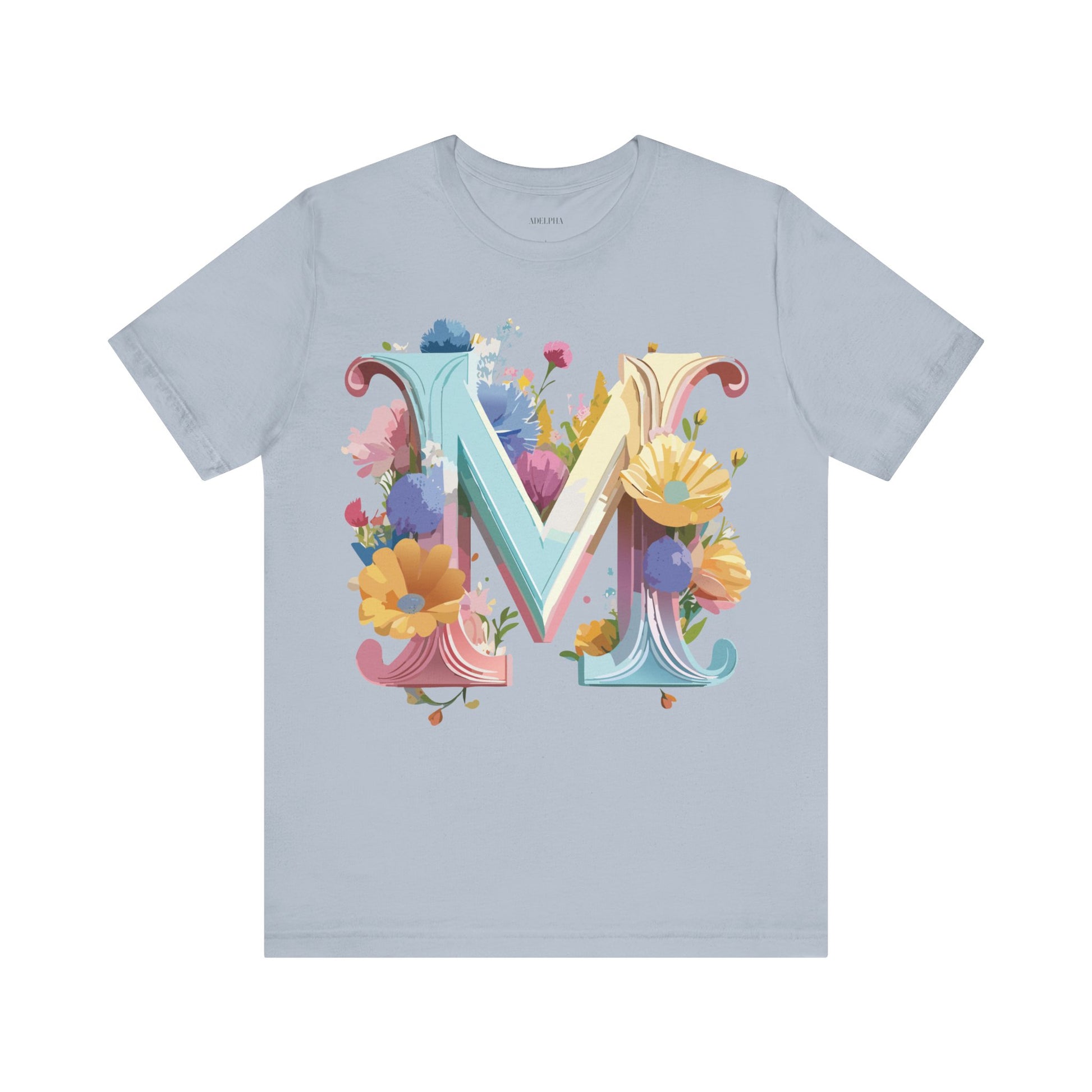 Natural Cotton Tee Shirt - Letters Collection - M Printify