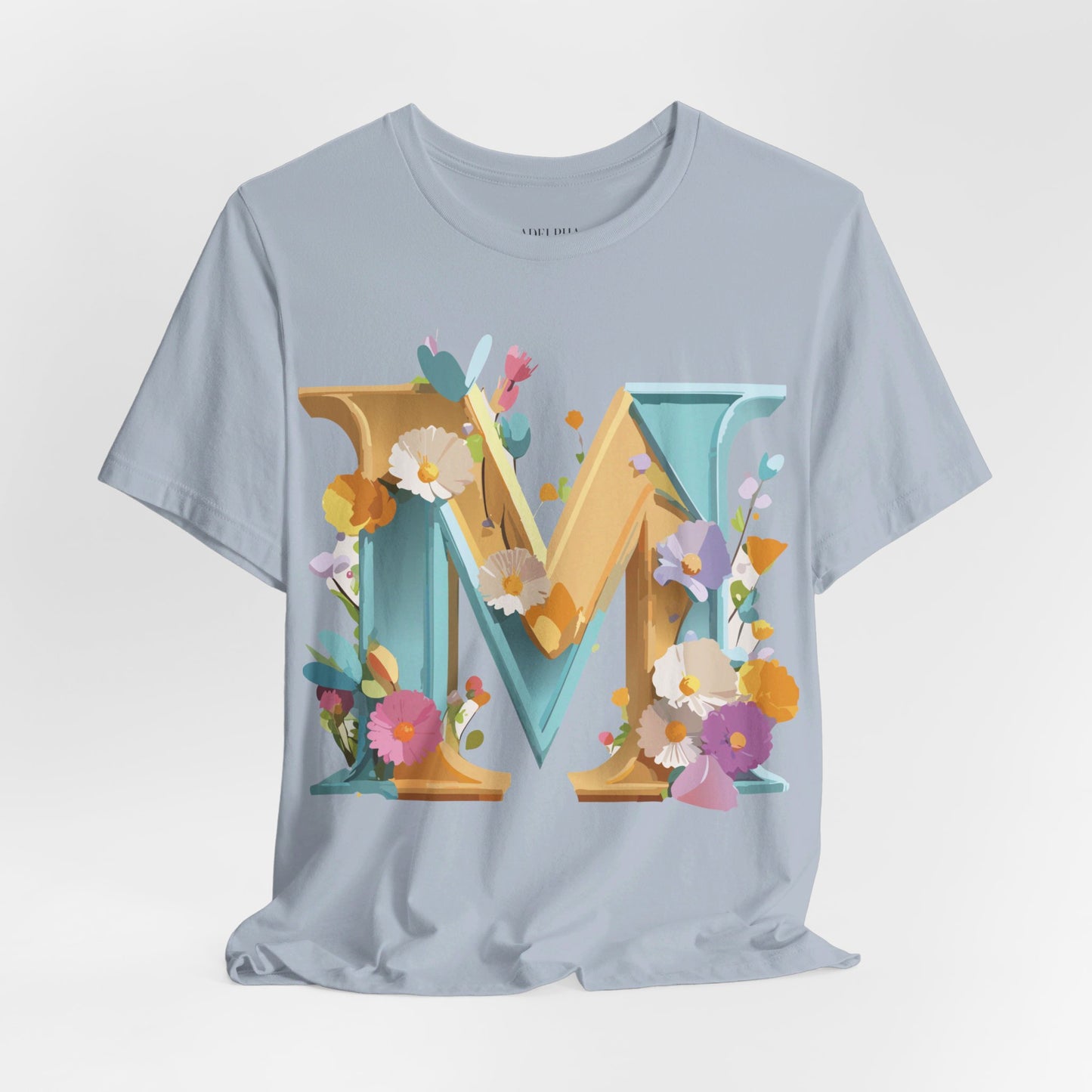 Natural Cotton Tee Shirt - Letters Collection - M Printify