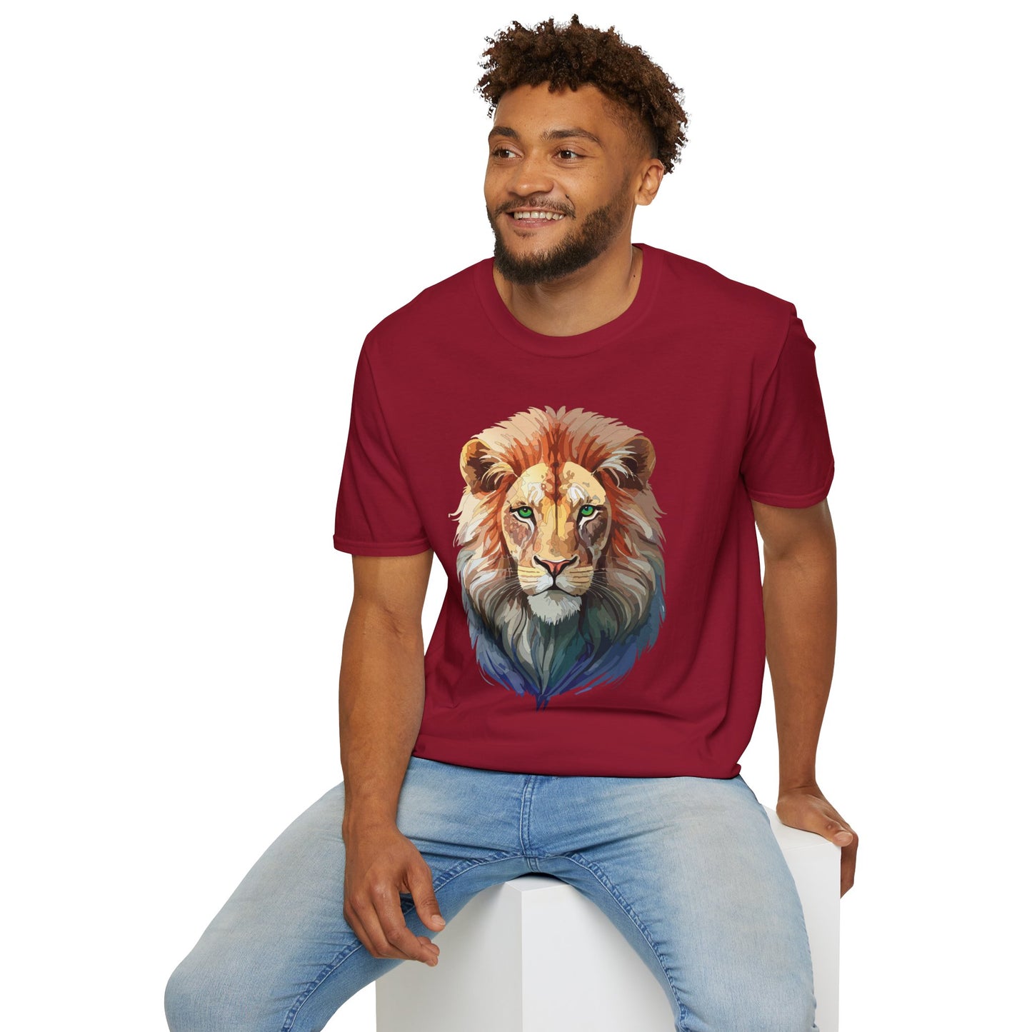 Lion Shirt, Shirt with Lion, Floral Lion Tee, Shirt with Animals