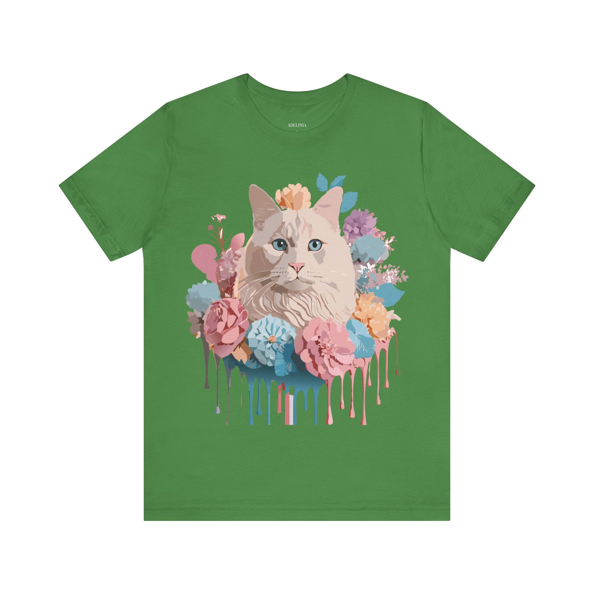 Natural Cotton Tee Shirt with Cat Printify