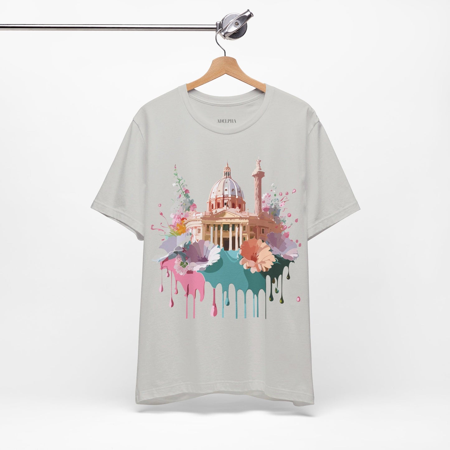 Natural Cotton Tee Shirt - Beautiful Places Collection - Rome Printify