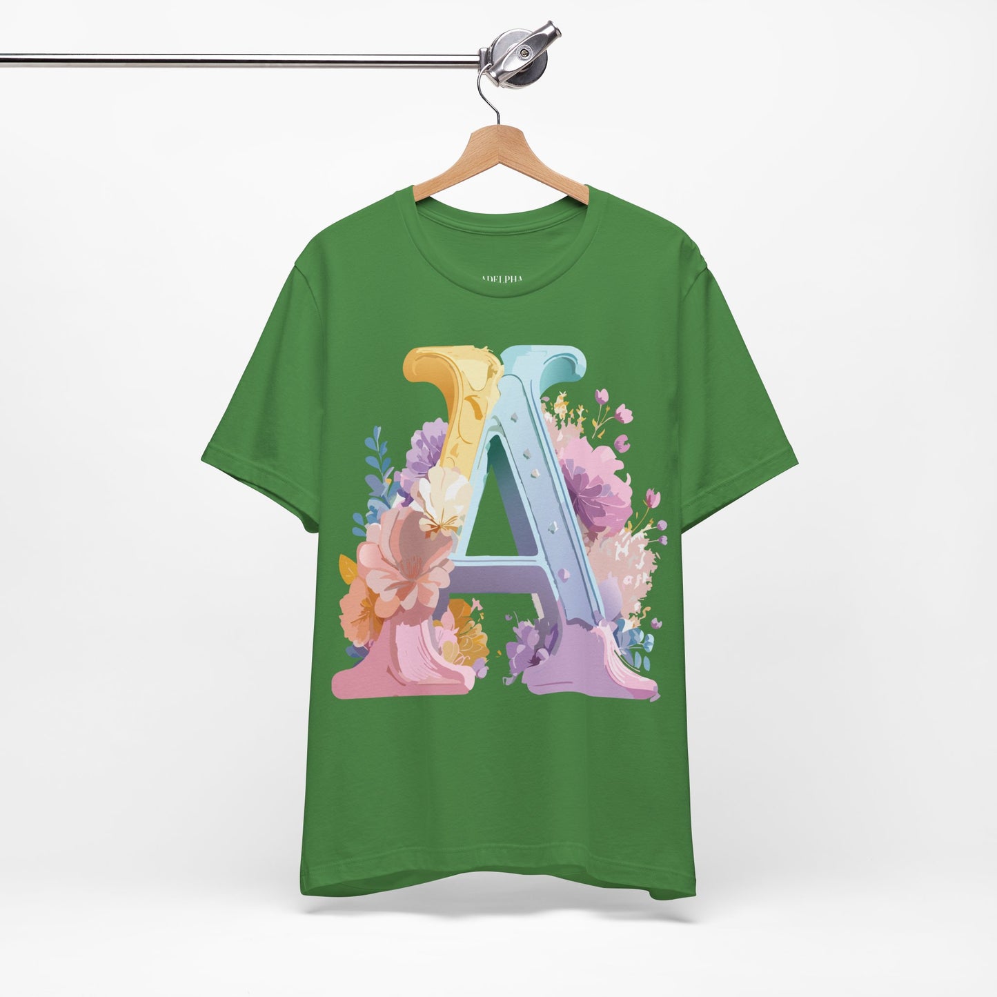 Natural Cotton Tee Shirt - Letters Collection - A Printify