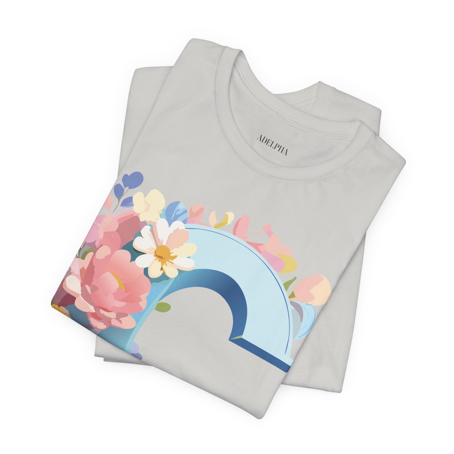 Natural Cotton Tee Shirt - Letters Collection - C Printify