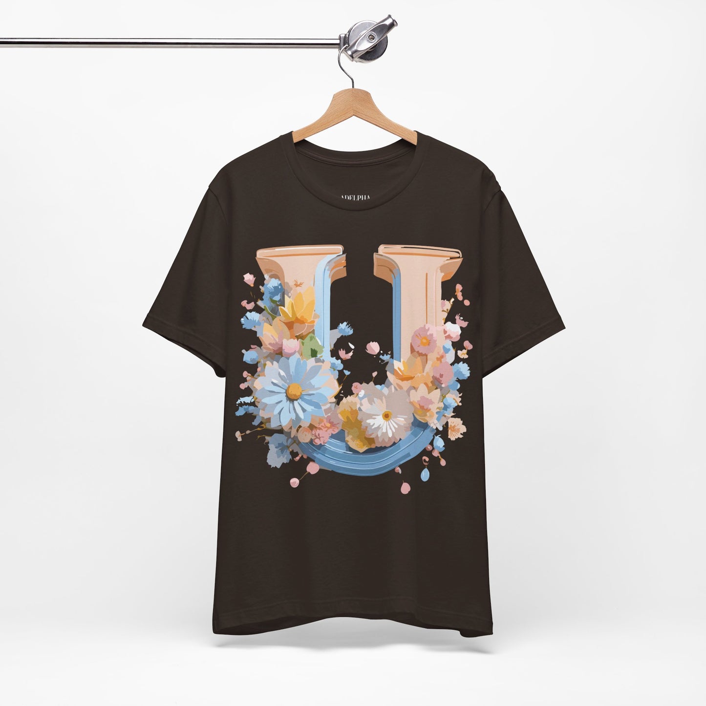 Natural Cotton Tee Shirt - Letters Collection - U Printify
