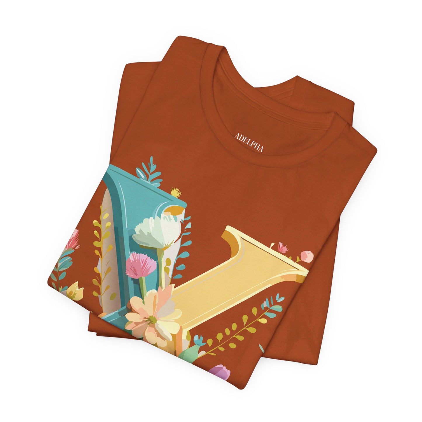 Natural Cotton Tee Shirt - Letters Collection - X Printify