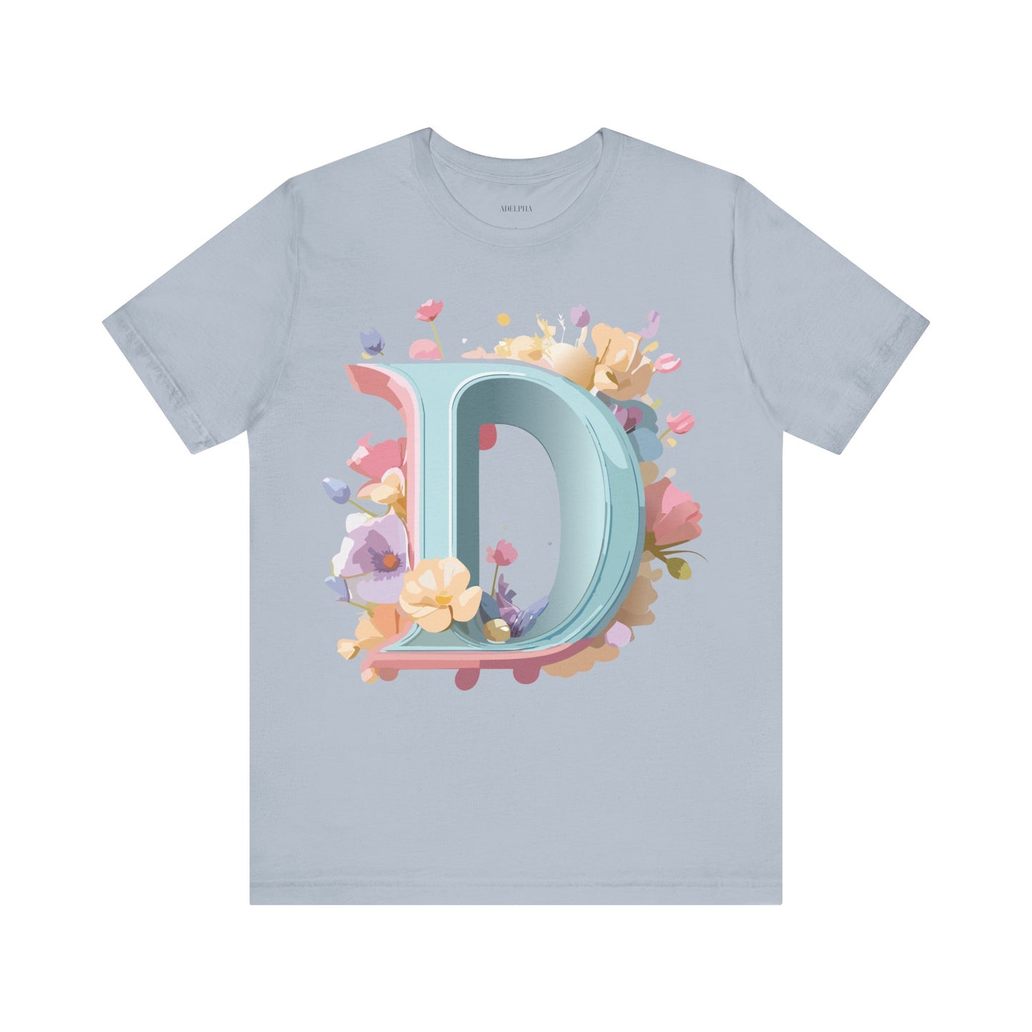Natural Cotton Tee Shirt - Letters Collection - D Printify
