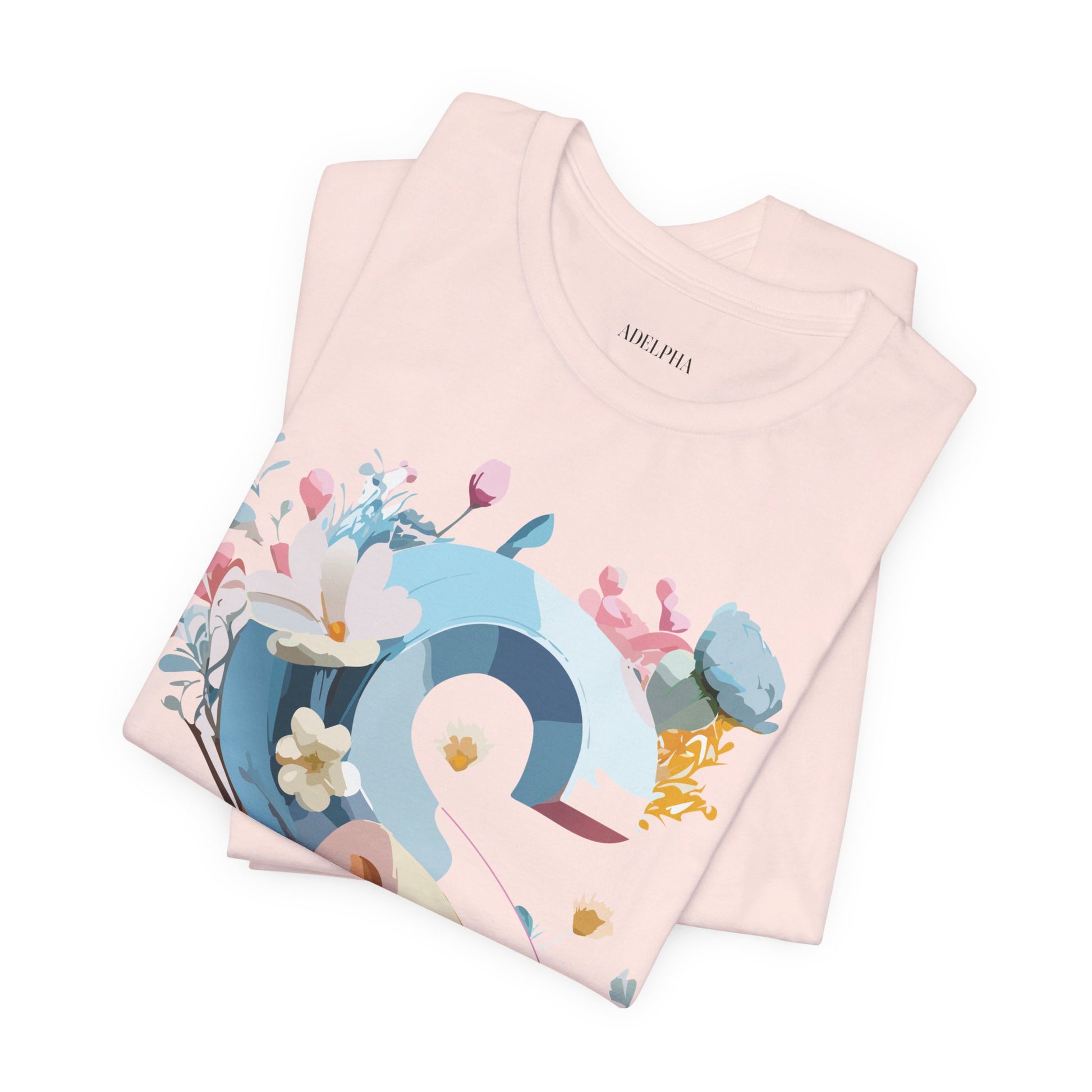 Natural Cotton Tee Shirt - Letters Collection - S Printify