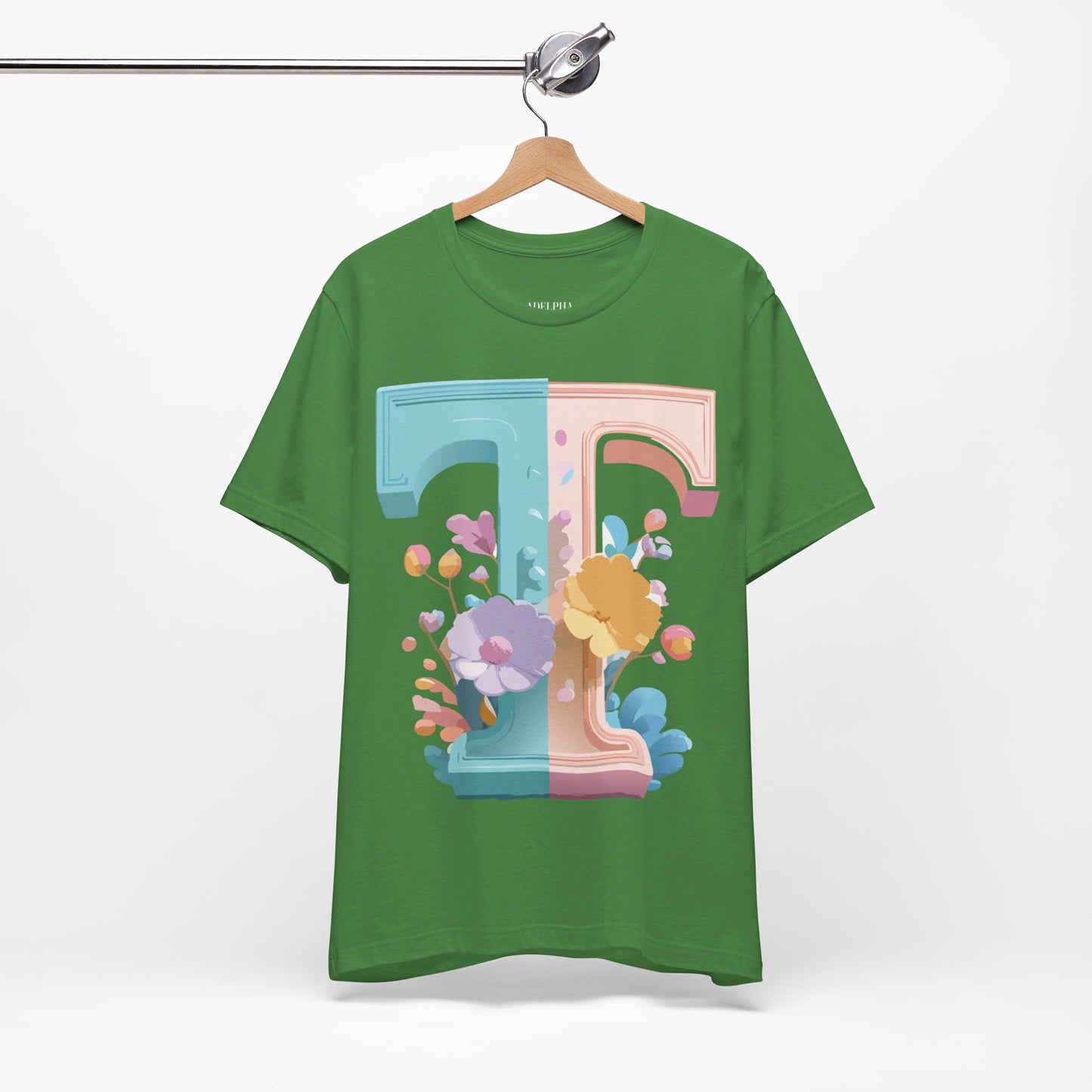 Natural Cotton Tee Shirt - Letters Collection - T Printify