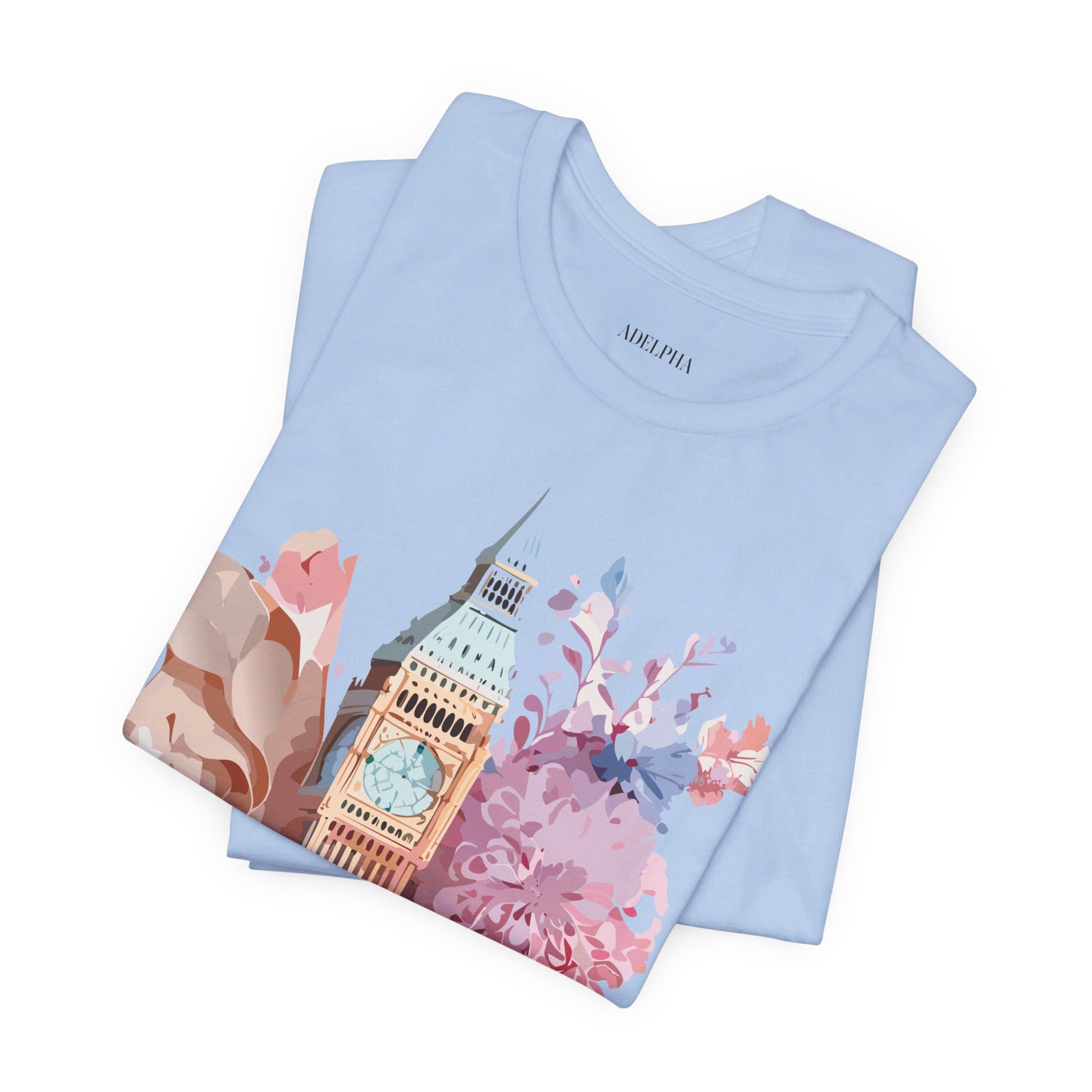 Natural Cotton Tee Shirt - Beautiful Places Collection - London Printify