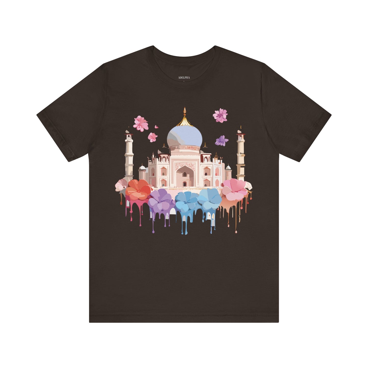 Natural Cotton Tee Shirt - Taj Mahal, India Printify
