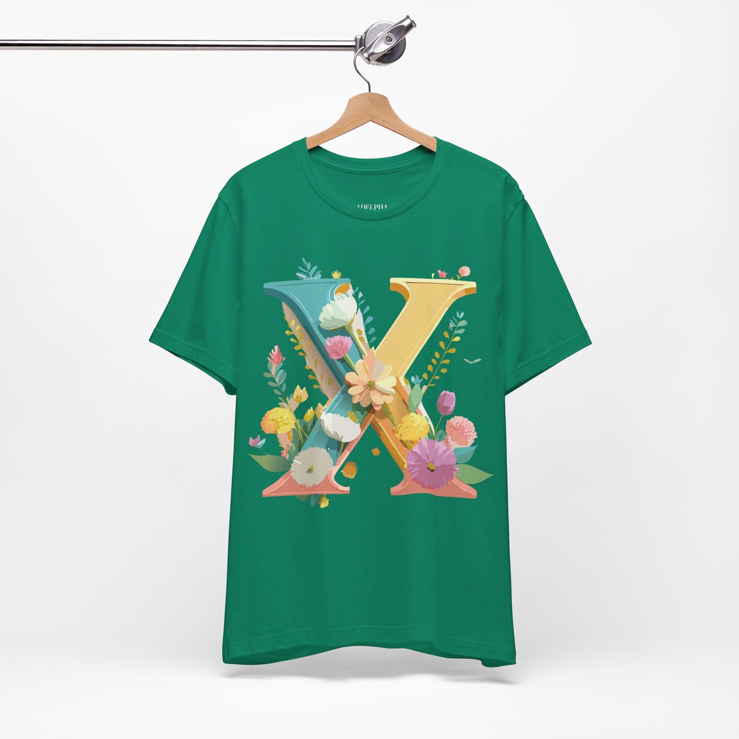 Natural Cotton Tee Shirt - Letters Collection - X Printify