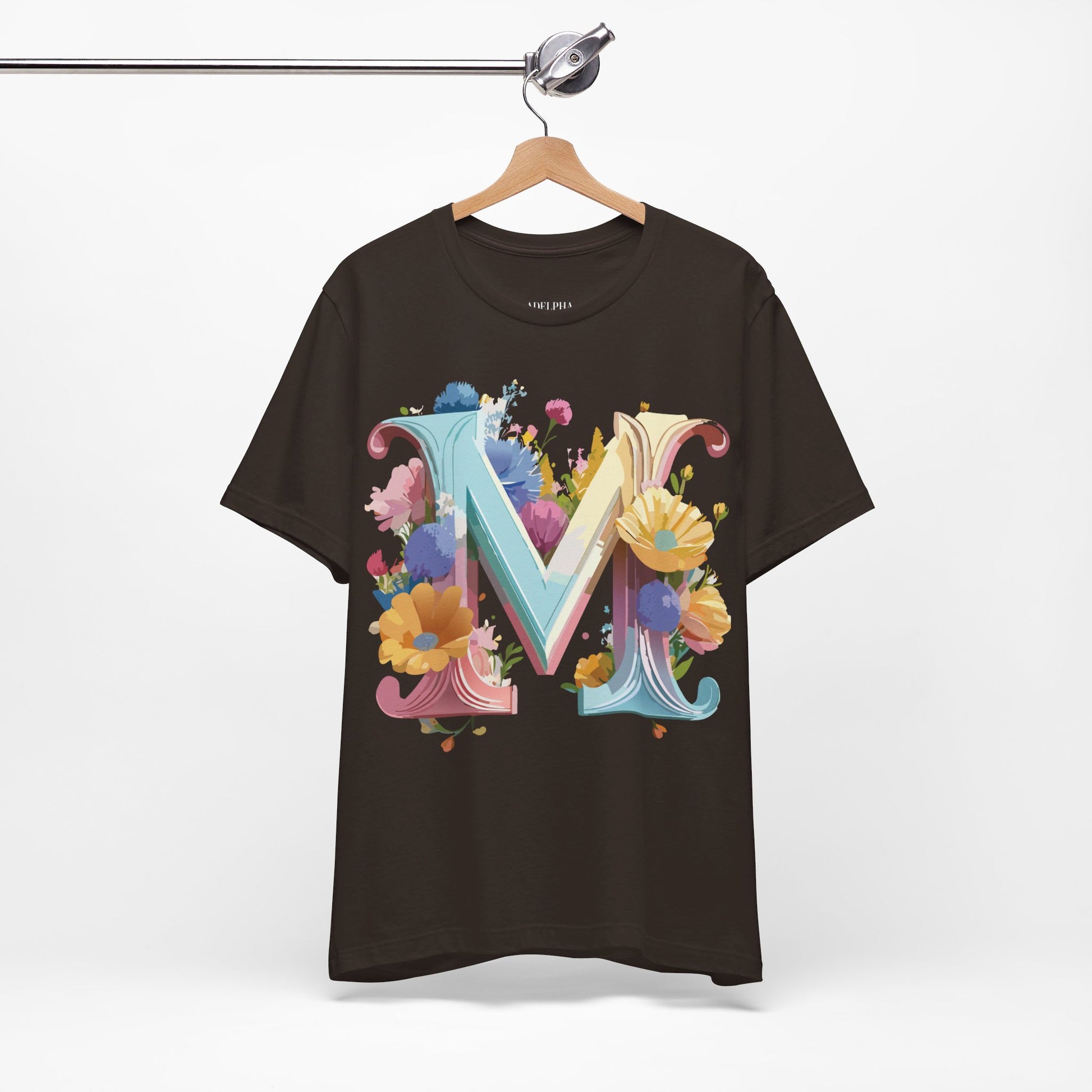 Natural Cotton Tee Shirt - Letters Collection - M Printify