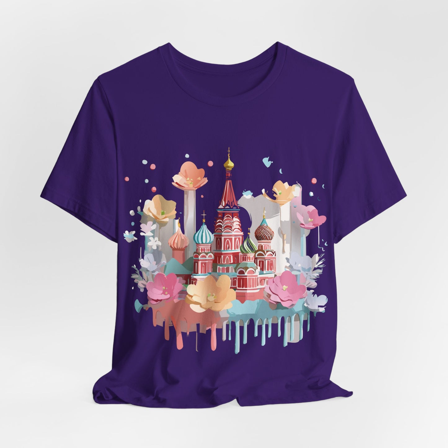 Natural Cotton Tee Shirt - Beautiful Places Collection - Moscow Printify