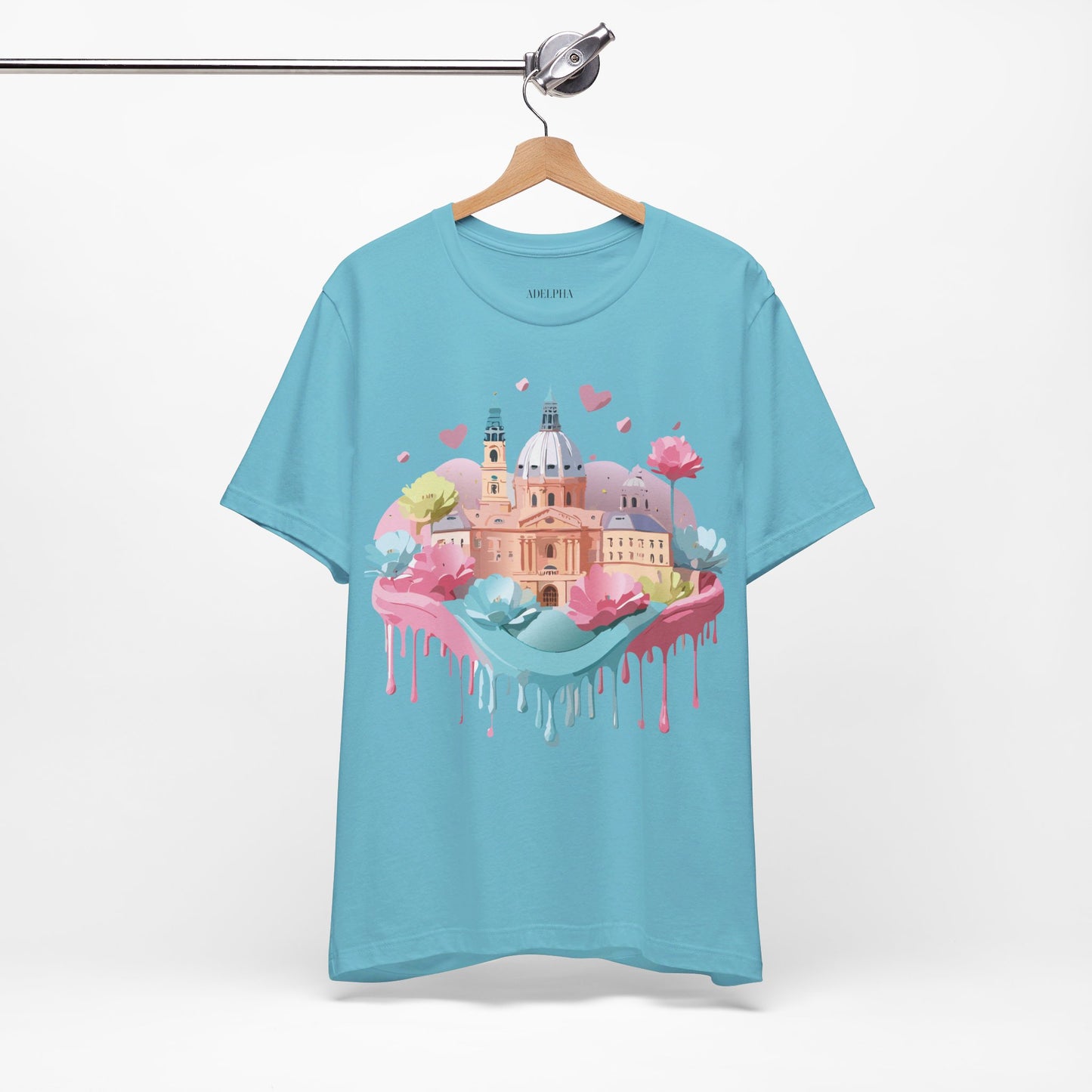 Natural Cotton Tee Shirt - Beautiful Places Collection - Prague Printify