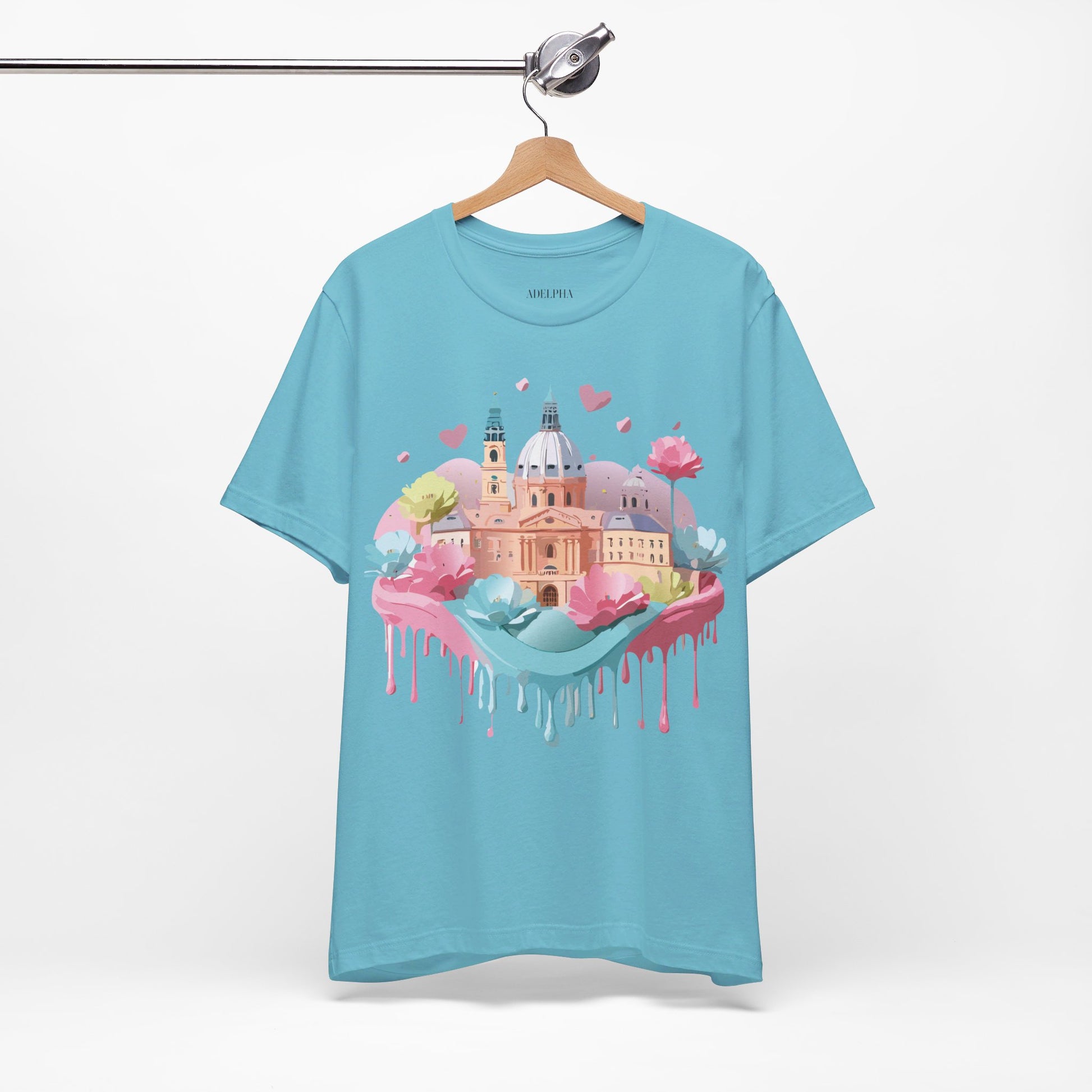 Natural Cotton Tee Shirt - Beautiful Places Collection - Prague Printify