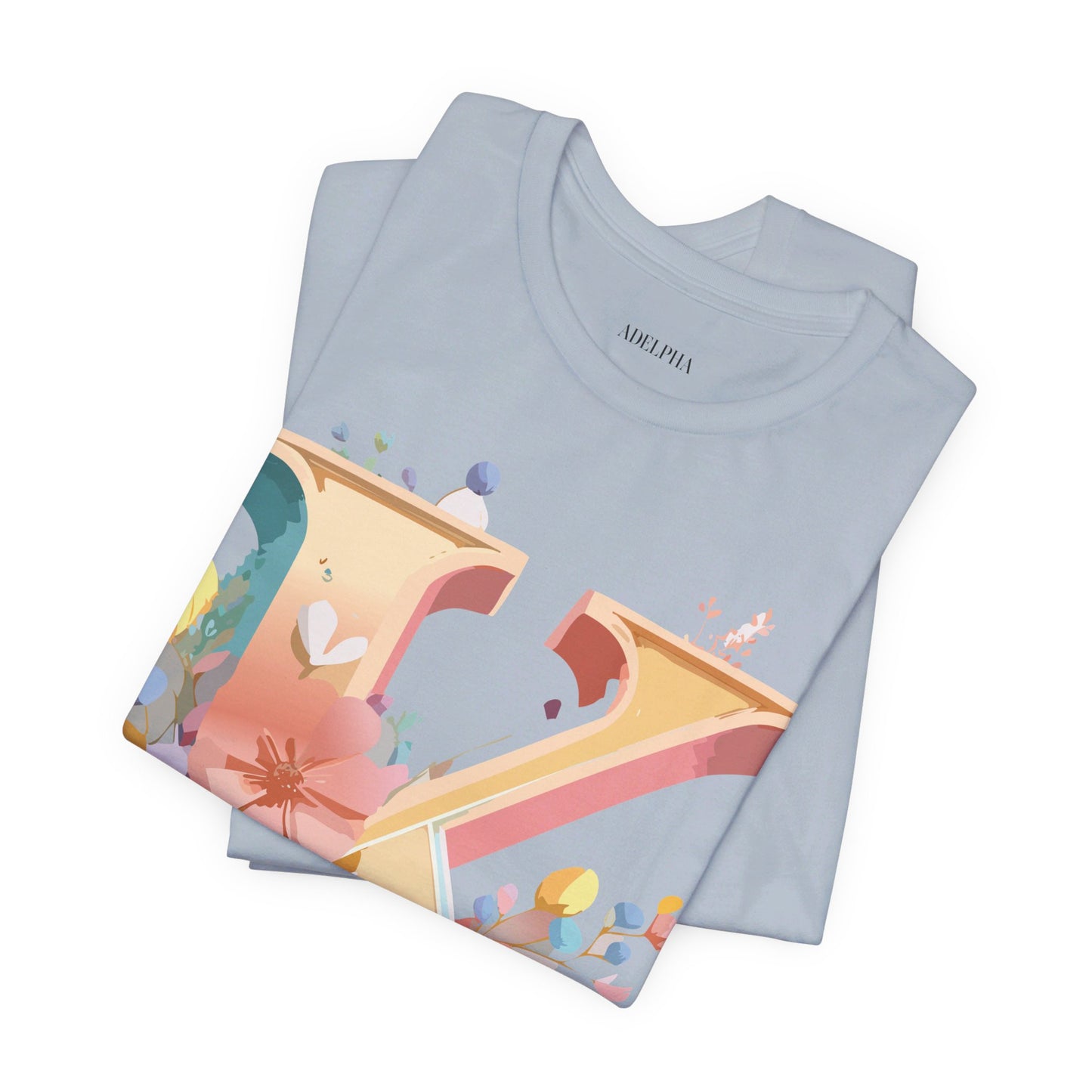 Natural Cotton Tee Shirt - Letters Collection - K Printify